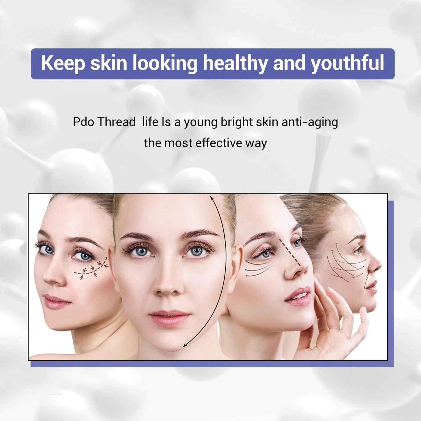 SOZOOM PDO Mono Thread, PDO Threads Lift Face and Body, Improve Skin PDO Threads (20PCS-27G-50mm)