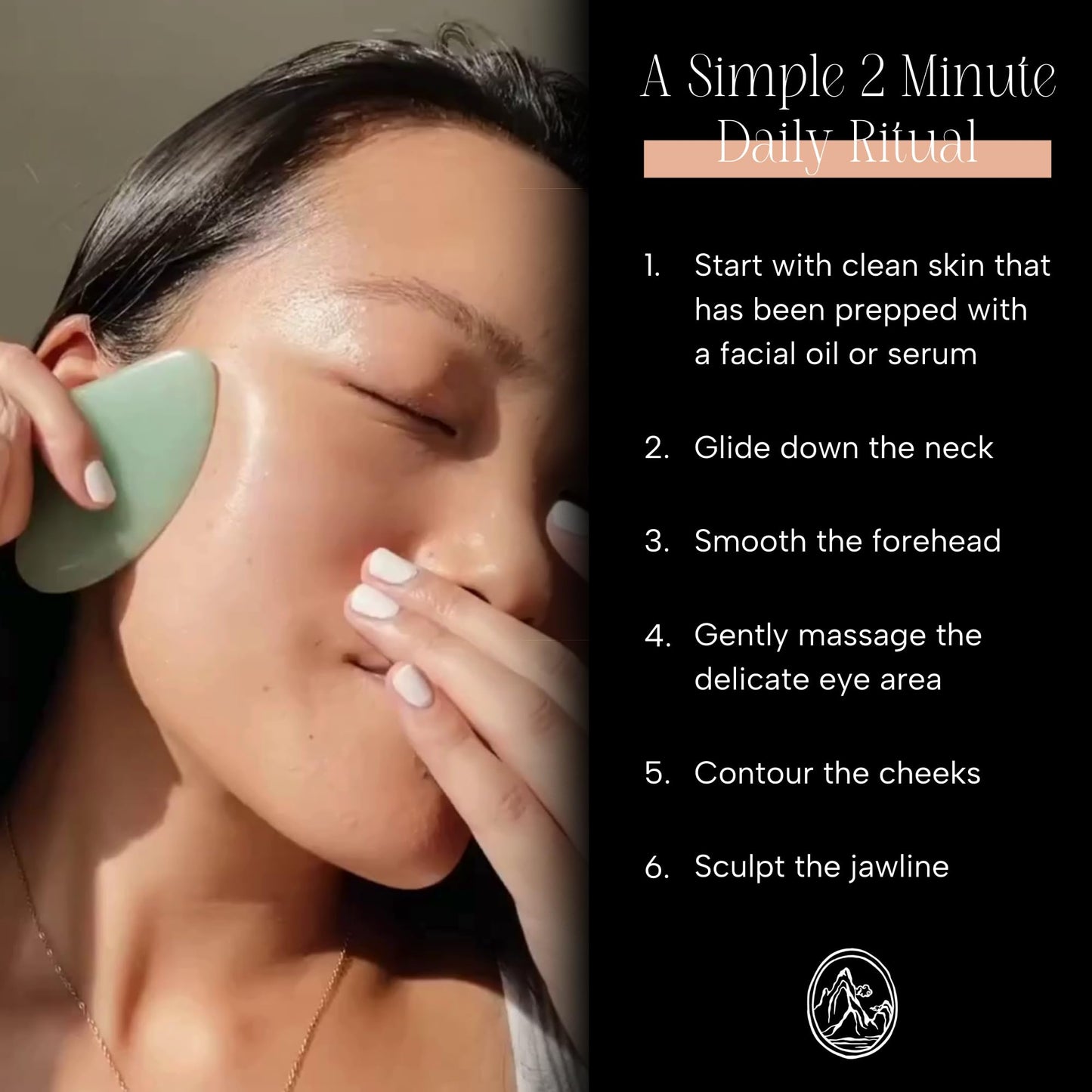 Mount Lai - The Jade Gua Sha Facial Lifting Tool | Face Sculpting Tool for Skin Care | Guasha Tool for Face and Body | Facial Massage Tools to Relieve Muscle Tension and Reduce Puffiness