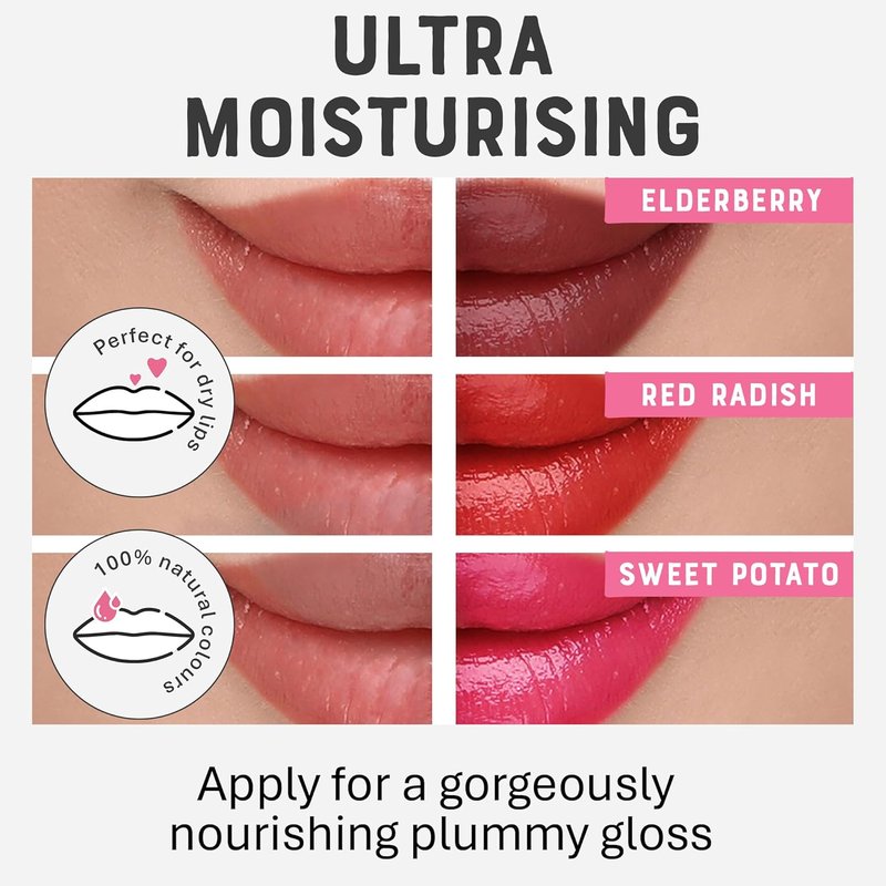 Dr. Lipp Superfood Lip Tint - 4-in-1 Tinted Balm for Lips, Cheeks & Eyes | Ultra Moisturizing, 3-Pack (3 x 8ml)