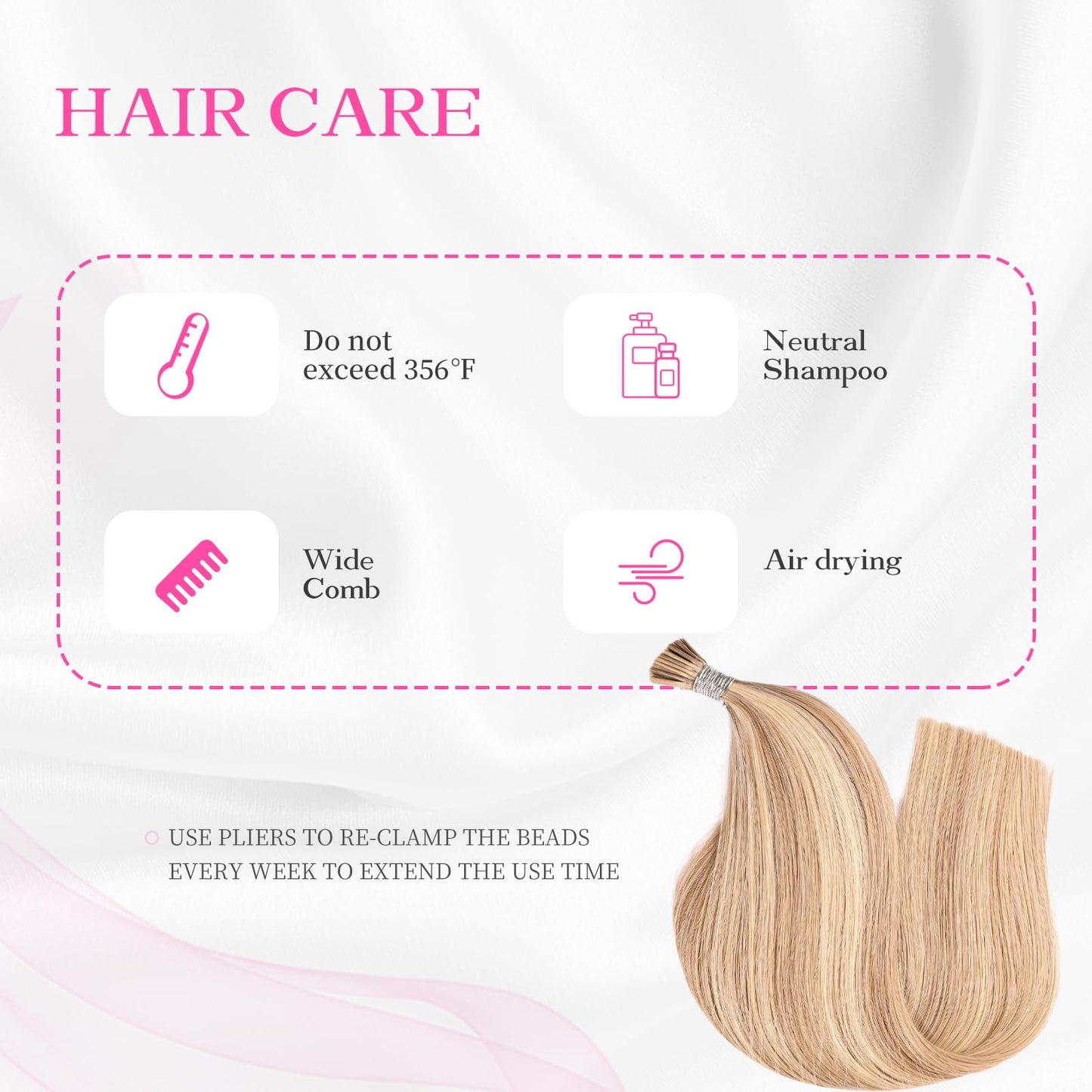 Eliysako I Tip Hair Extensions Human Hair 50g/pack Blonde Itip hair Dark Blonde Mix Bleach Blonde 20inch Itip Human Hair Extensions Real Soft Nature Cold Fusion