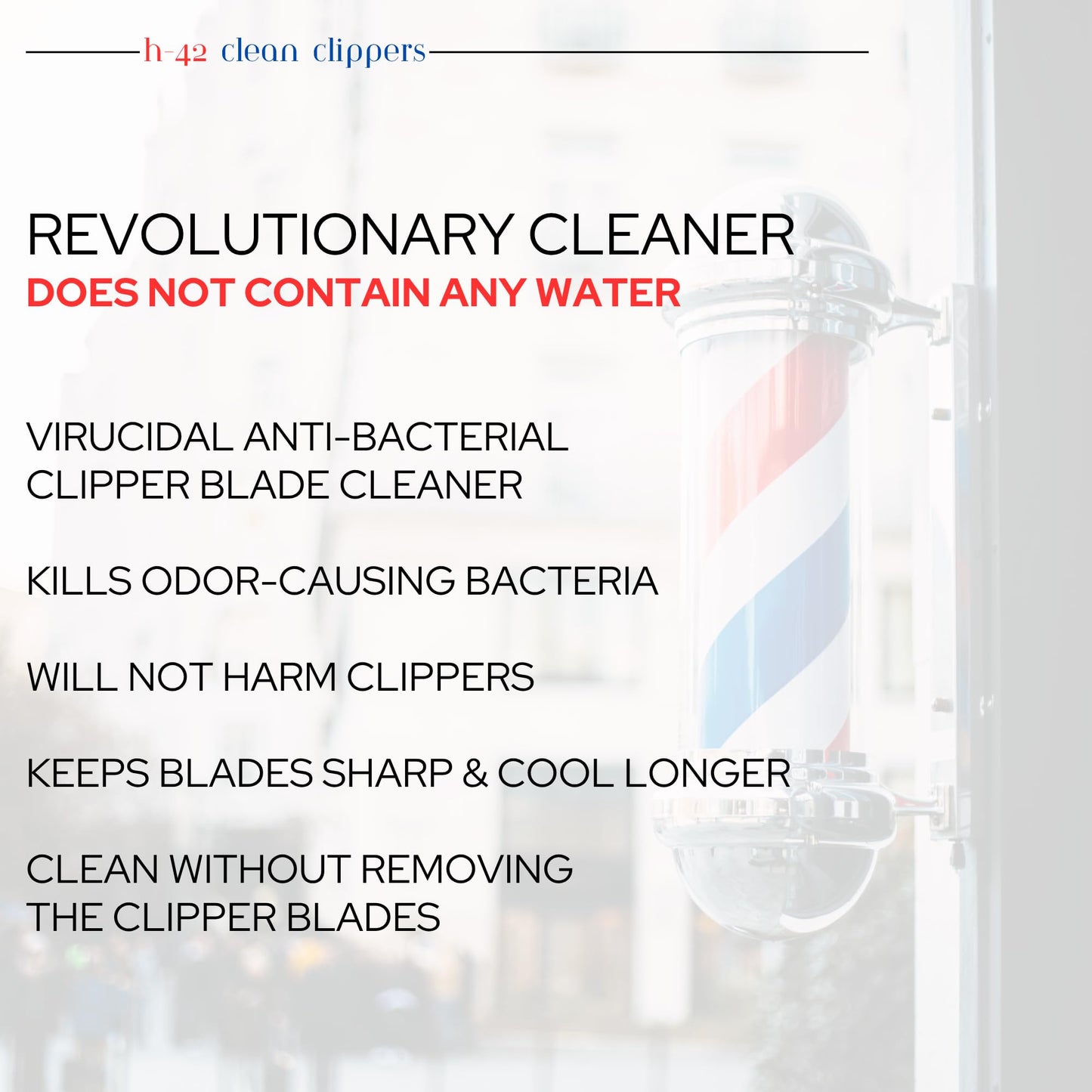 Skin Revolution H-42 Professional Clipper Blade Cleaner - Waterless, Cleans & Cools, 16oz Spray Bottle