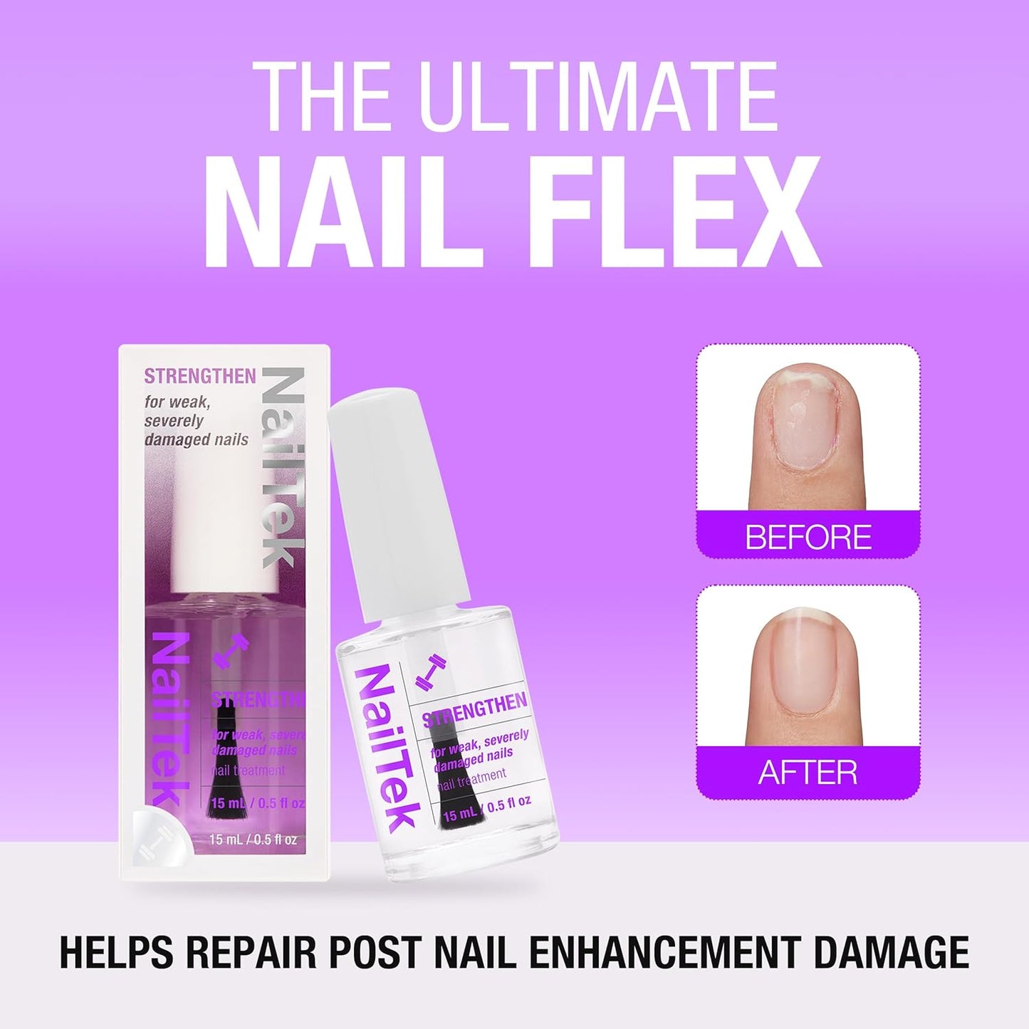 Nail Tek Formula 4 Xtra Nail Strengthener - Protein-Enriched Repair Treatment for Weak Nails | 0.5 fl oz
