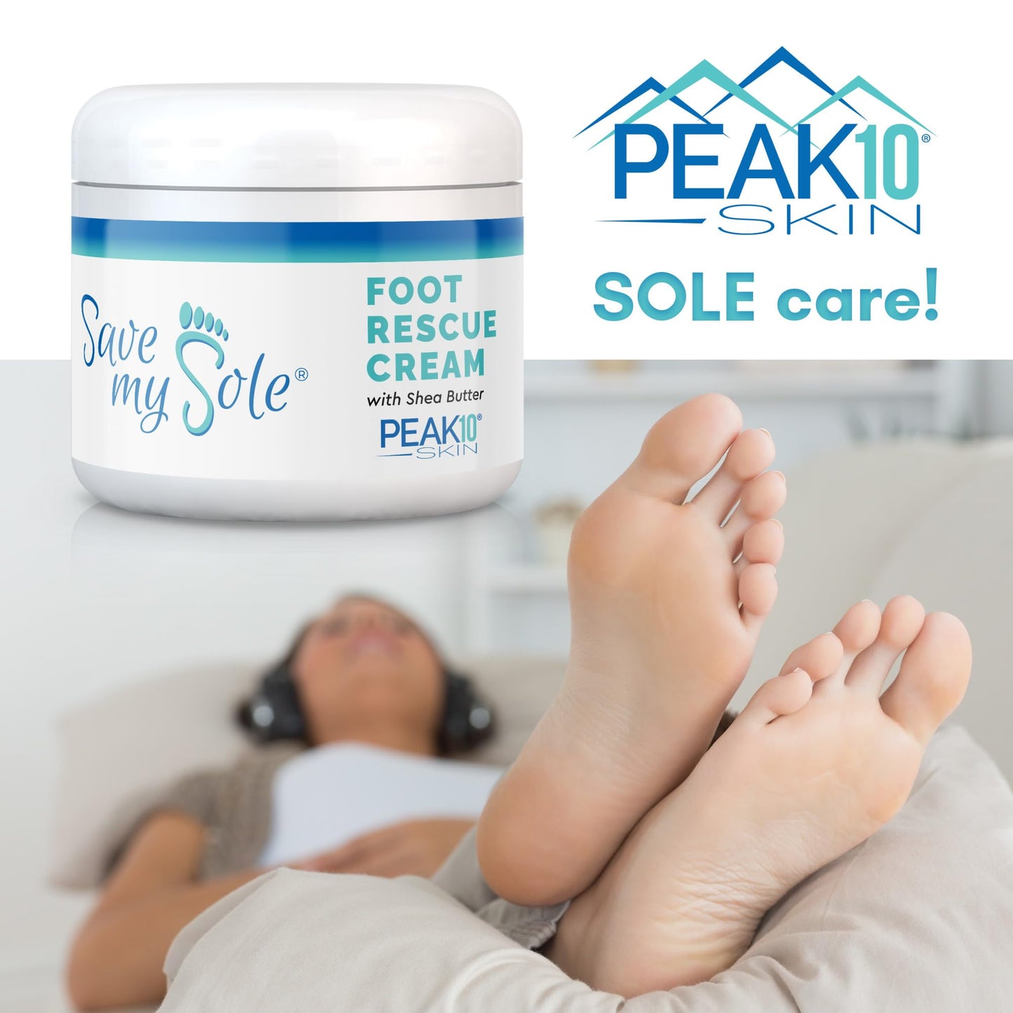 PEAK 10 SKIN - SAVE MY SOLE foot rescue cream 4oz