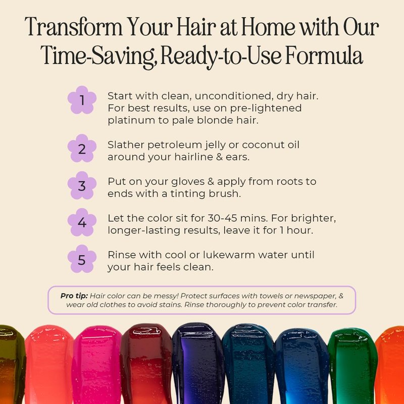 INH Semi Permanent Hair Color - Orange Hair Dye | Vegan, Ammonia & Sulfate Free | 6oz Color Depositing Conditioner