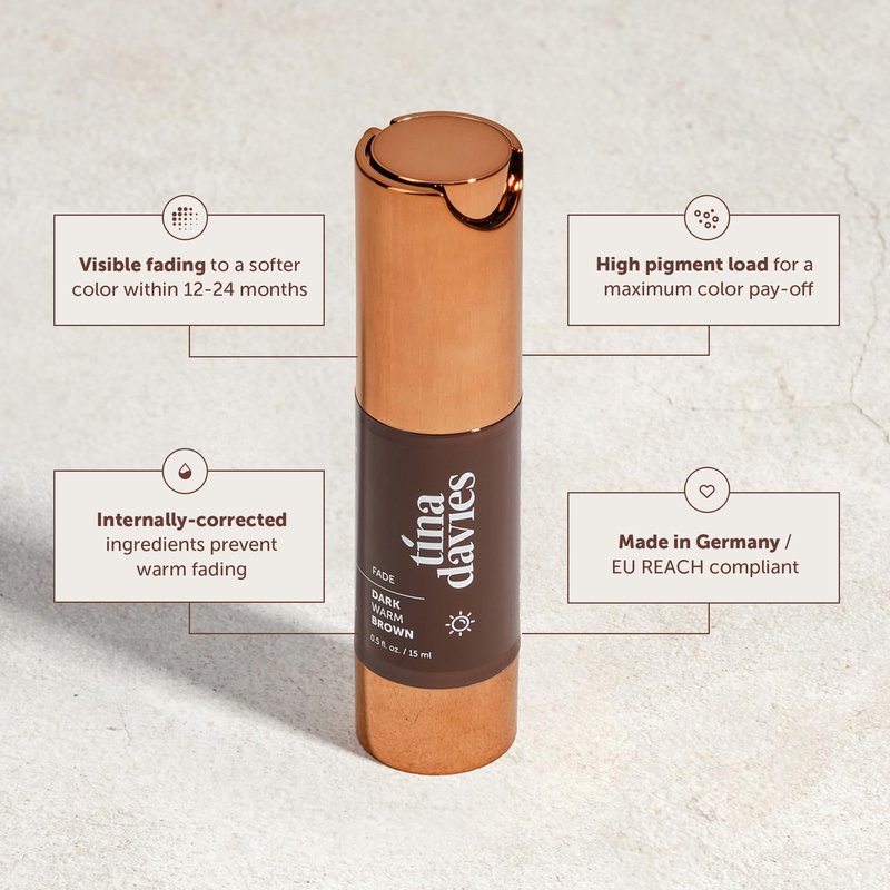 Tina Davies FADE Eyebrow Pigments, Dark Neutral Brown 15ml