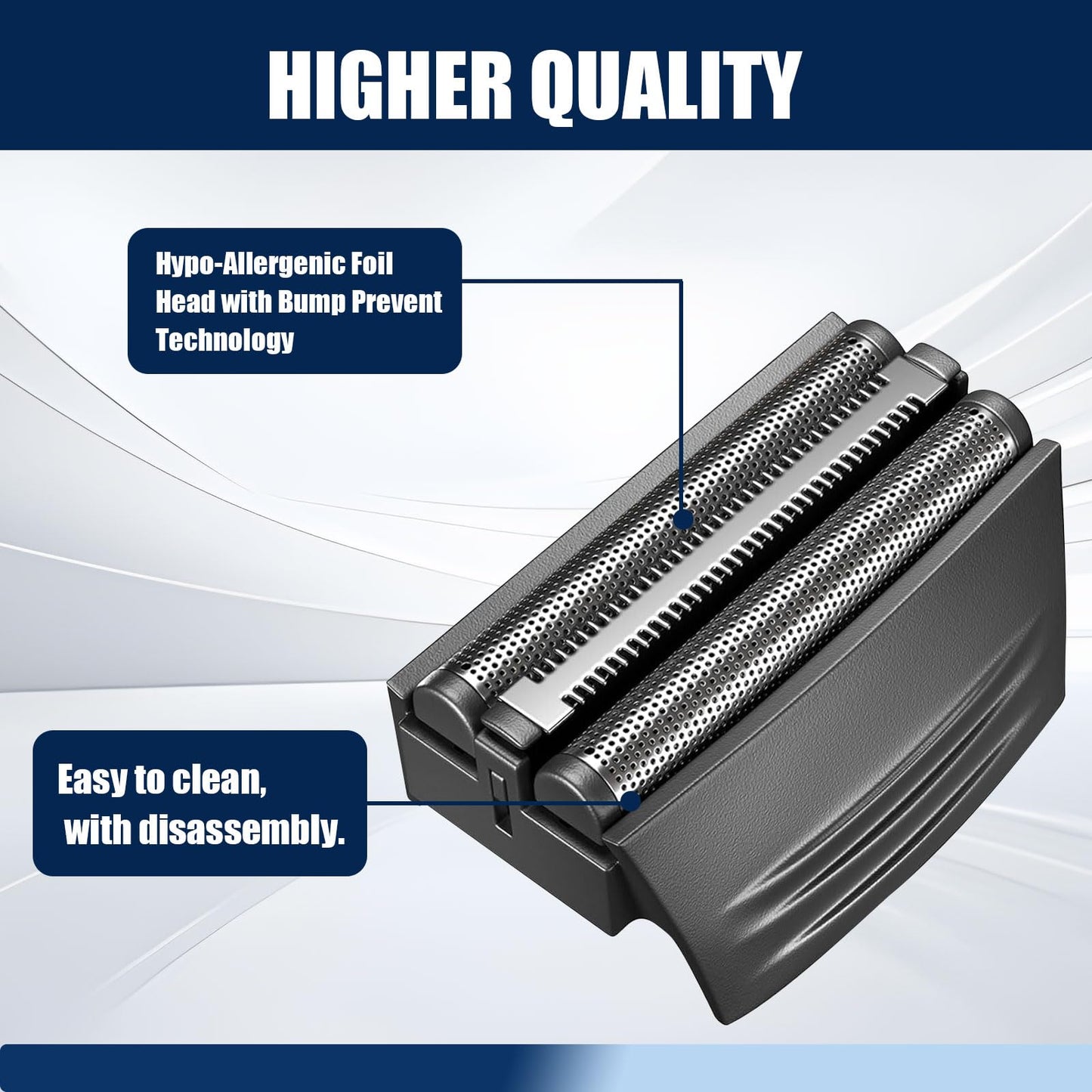 Shaver Replacement Foil Compatible with Remington TITANIUM-X Flex & Pivot Foil and Cutter F5800 & F7800 ，2packs