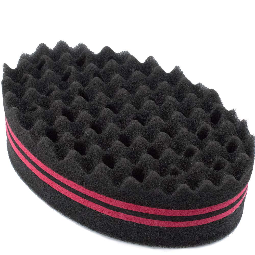 Hair Magic Twist Sponge: Two-Sided Dread Afro Coil Barber Tool for Curling and Waving Men's and Women's Long/Short Hair, 1 Pc