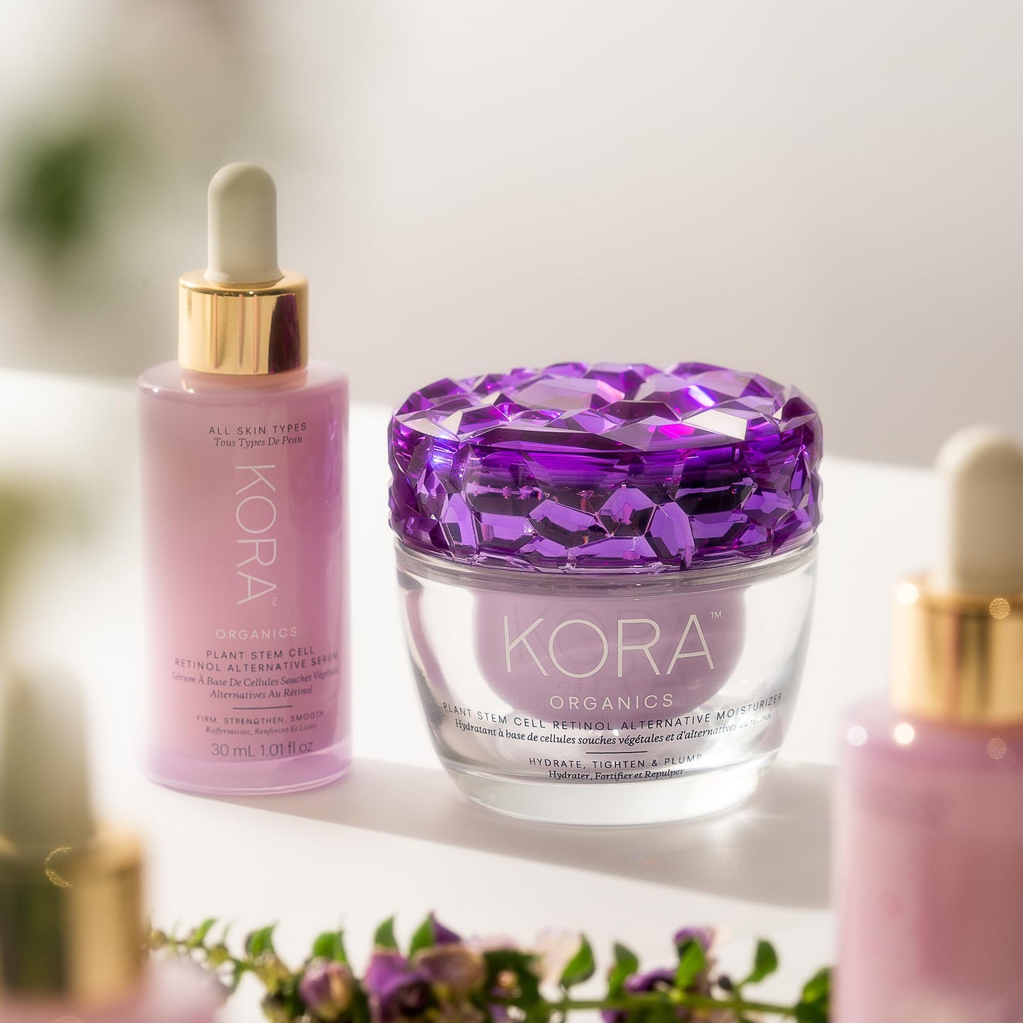 KORA Organics Plant Stem Cell Retinol Alternative Moisturizer, Active Retinol Alternative Blend Smooths Wrinkles and Helps Firm Skin, 0.5 fl oz