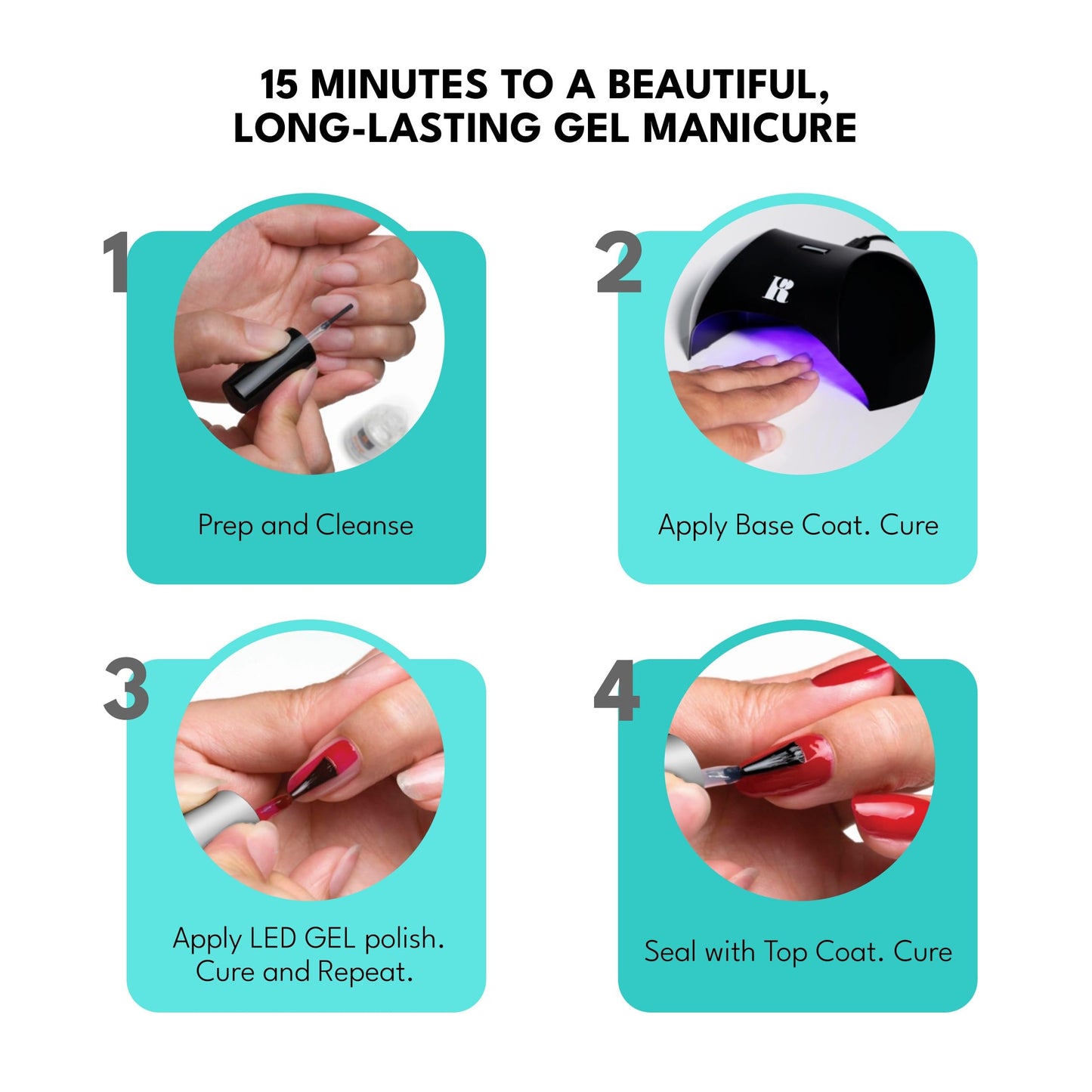 RC Red Carpet Manicure Kit 5 Fortity & Protect Bundle Neutrals - Soak Off Polish, Long-Lasting, Vibrant Colors, Professional Quality, High Shine, Chip-Resistant.