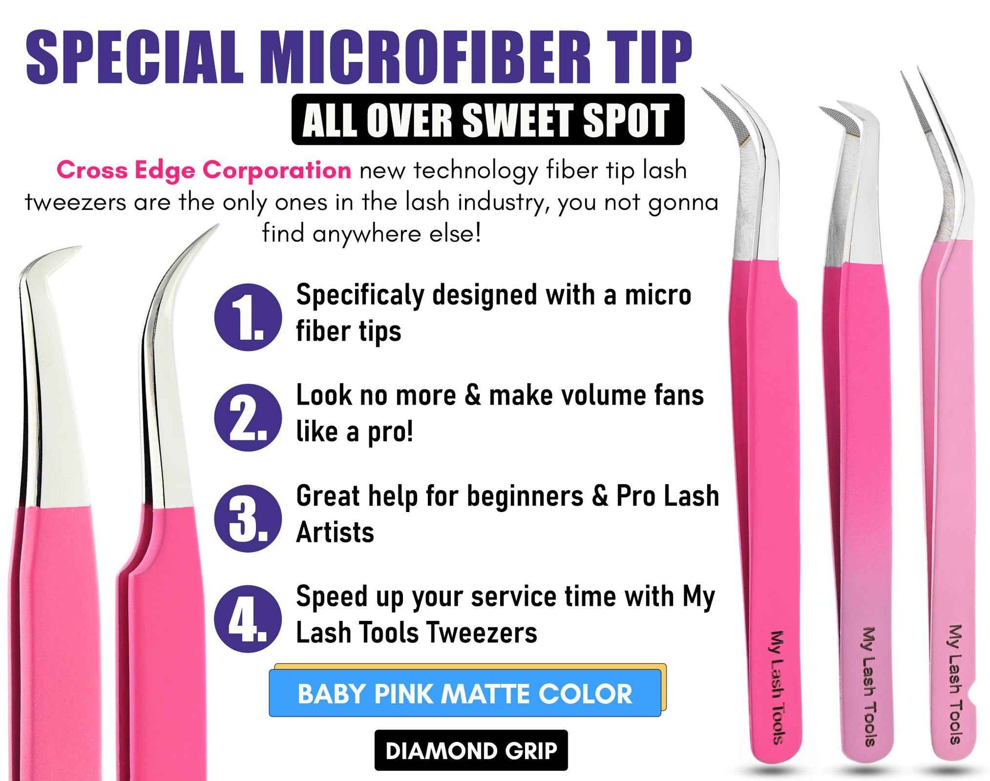 My Lash Tools New Isolation Lash Tweezers For Eyelash Extensions Best for Individual Isolation & Classic Lashes Japanese Stainless Steel Lightweight Precision Lashing Twisers (CEC-JP/05)