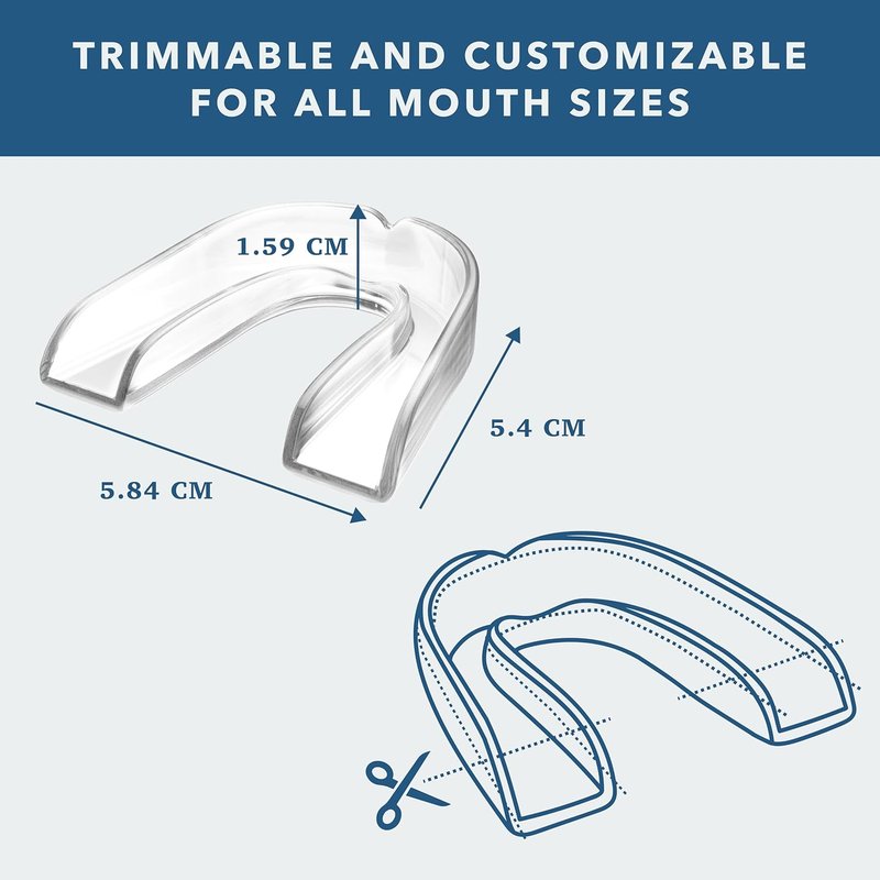 Moldable Night Guard for Teeth Grinding | Dental Mouth Guard for Sleeping - Aqua 2 Pack