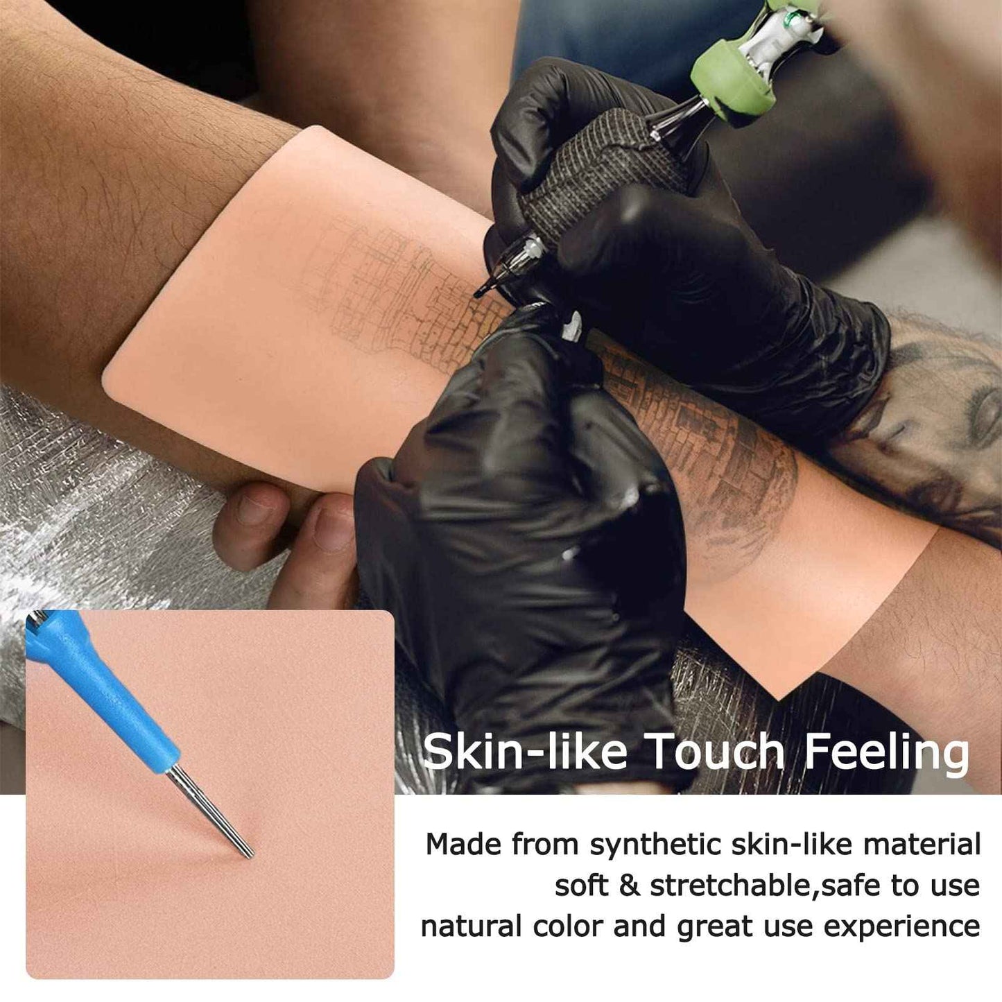 20pcs Tattoo Skin Practice Fake Skins - Usiriy Tattoo Practice Skin 8”x6“ Double Sides Blank Tattoo Skins Tattoo Practice for Beginners and Experienced Artists Tattoo Supplies