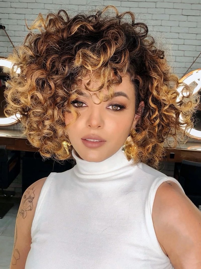 Gowit Gogo Curl Crochet Hair 8 Inch 6 Packs Short Curly Crochet Hair for Black Women Ombre Brown Blonde Deep Ocean Wave Synthetic Crochet Braids (8inch,T3027)