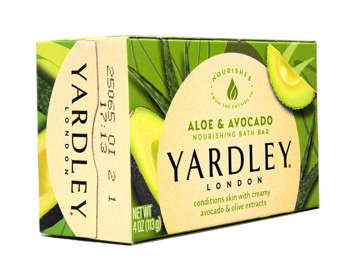 Yardley London Aloe and Avocado Naturally Moisturizing Bath Bar 4.0 oz (Pack of 12)