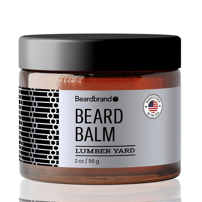 Beard Balm for Men - Lumber Yard Scent, Natural Ingredients | 2 oz Travel Pack for Thicker, Healthier Beards