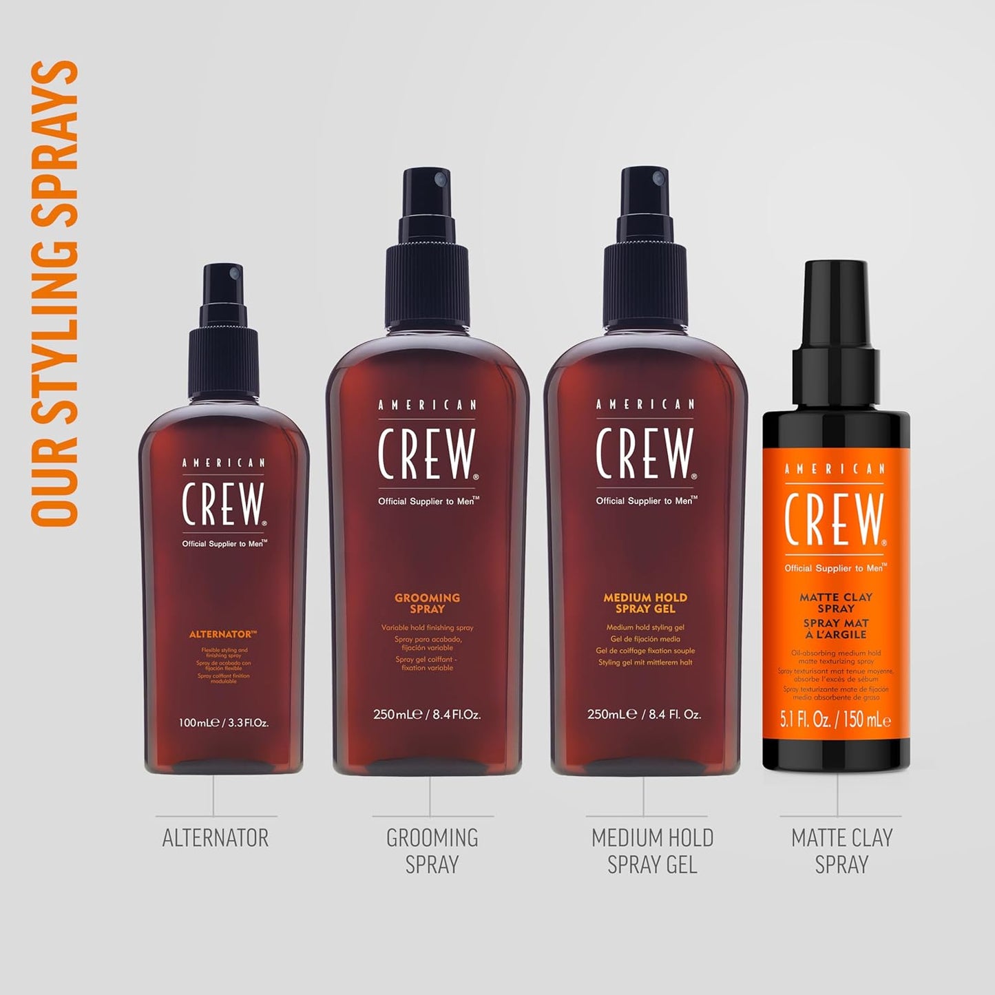 American Crew Men's Hair Spray - Medium Hold, 8.45 Fl Oz | Perfect for All Hair Types