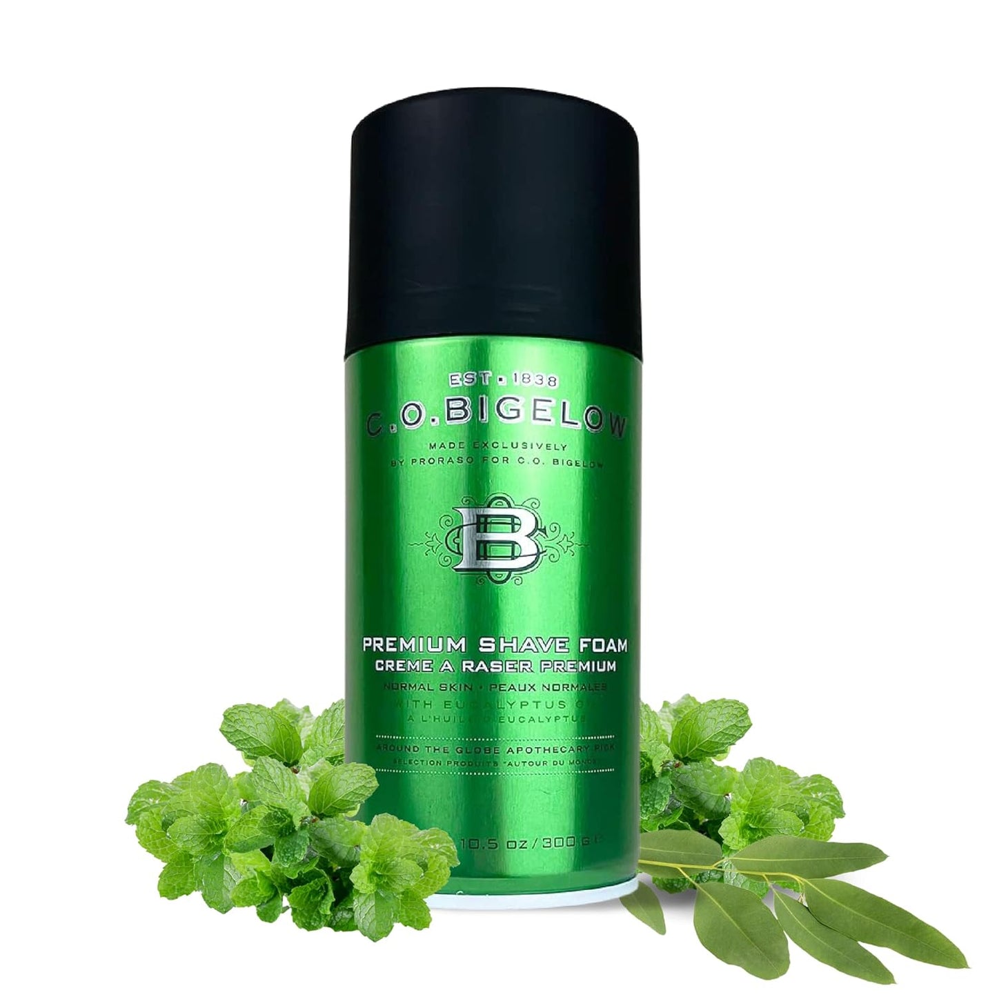 C.O. Bigelow Shaving Foam - Eucalyptus Oil Men's Shaving Cream | 5.2 oz for All Skin Types