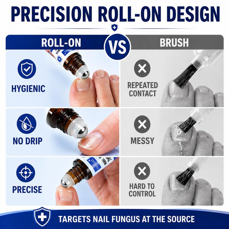 25% Undecylenic Acid Nail Fungus Treatment – Extra Strength Antifungal Liquid for Toenail & Fingernail Fungus, Plant-Based Formula, Rollerball Design Helps Prevent Recontamination, 0.51 Fl Oz