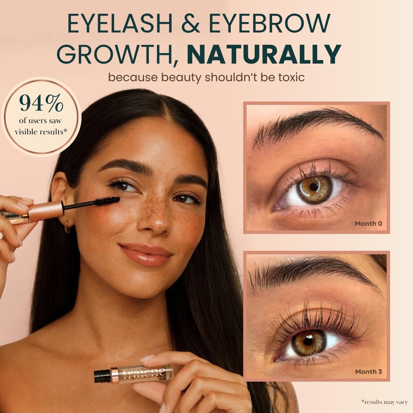 Organic Castor Oil Lash Serum Cold Pressed Castor Oil Eyelash Growth Serum