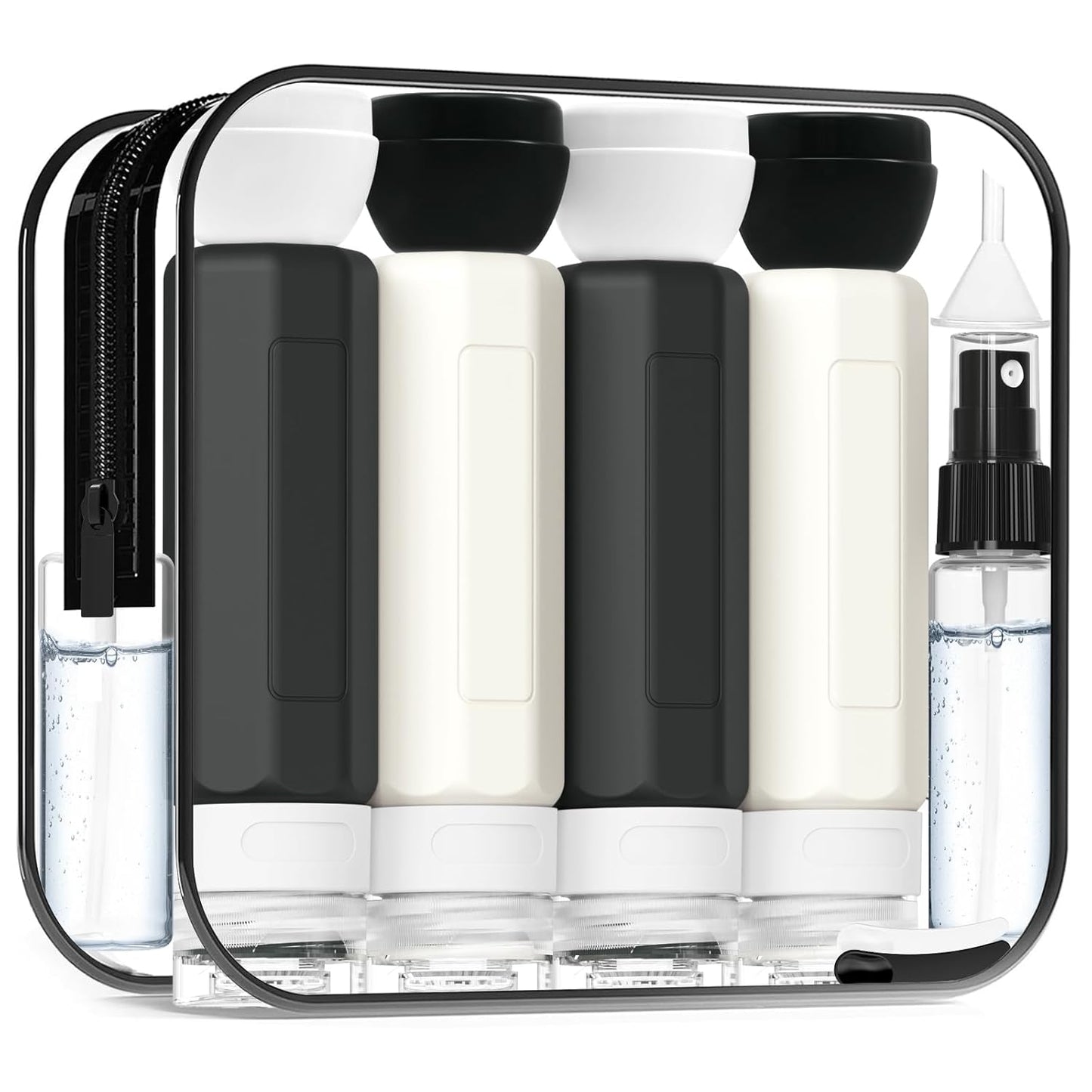Redfly 17PCS Travel Bottles for Toiletries, TSA Approved Travel Size Containers, Leak Proof Travel Containers for Toiletries, Silicone Travel Kit for Shampoo, Conditioner, Lotion & Creams Purple
