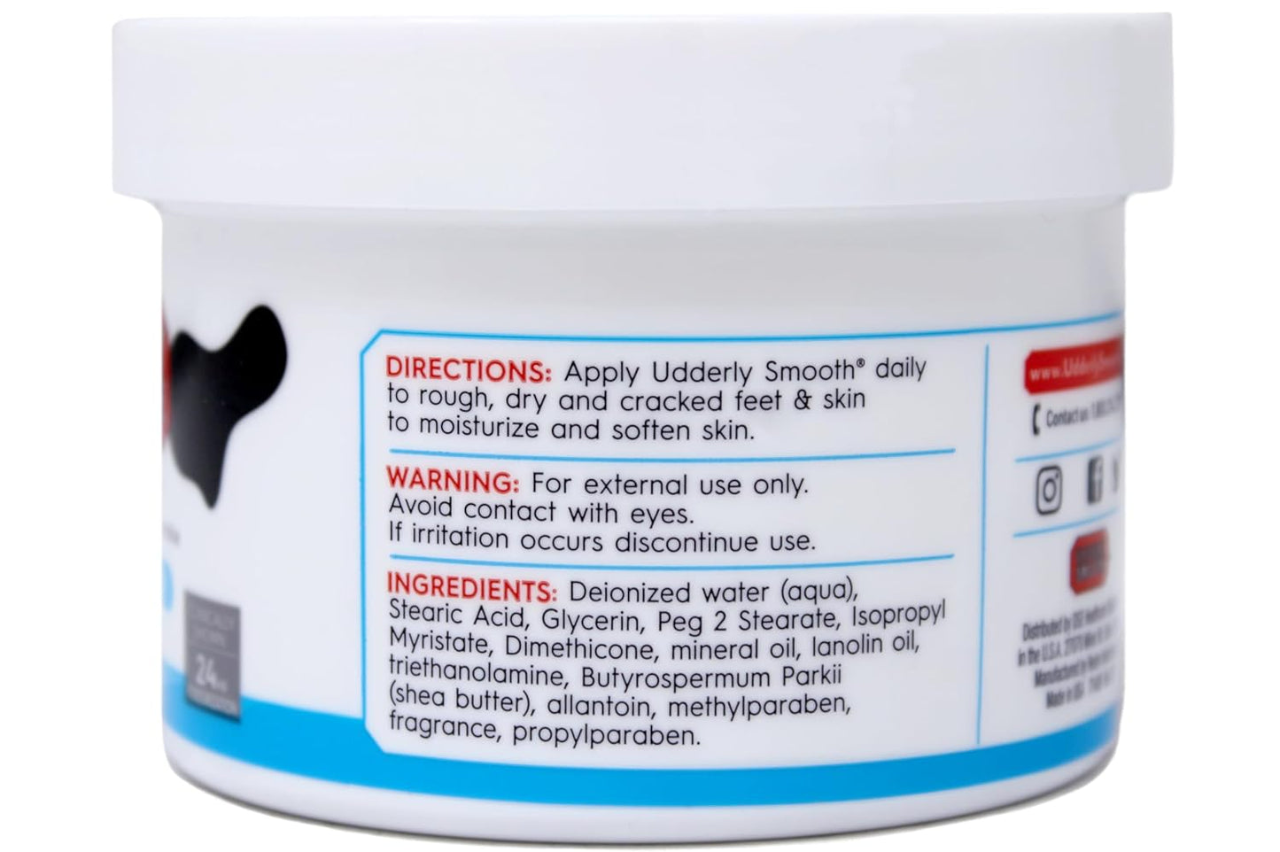 Udderly Smooth Foot Cream - Hydrating Shea Butter Formula | 8 oz (Pack of 3)
