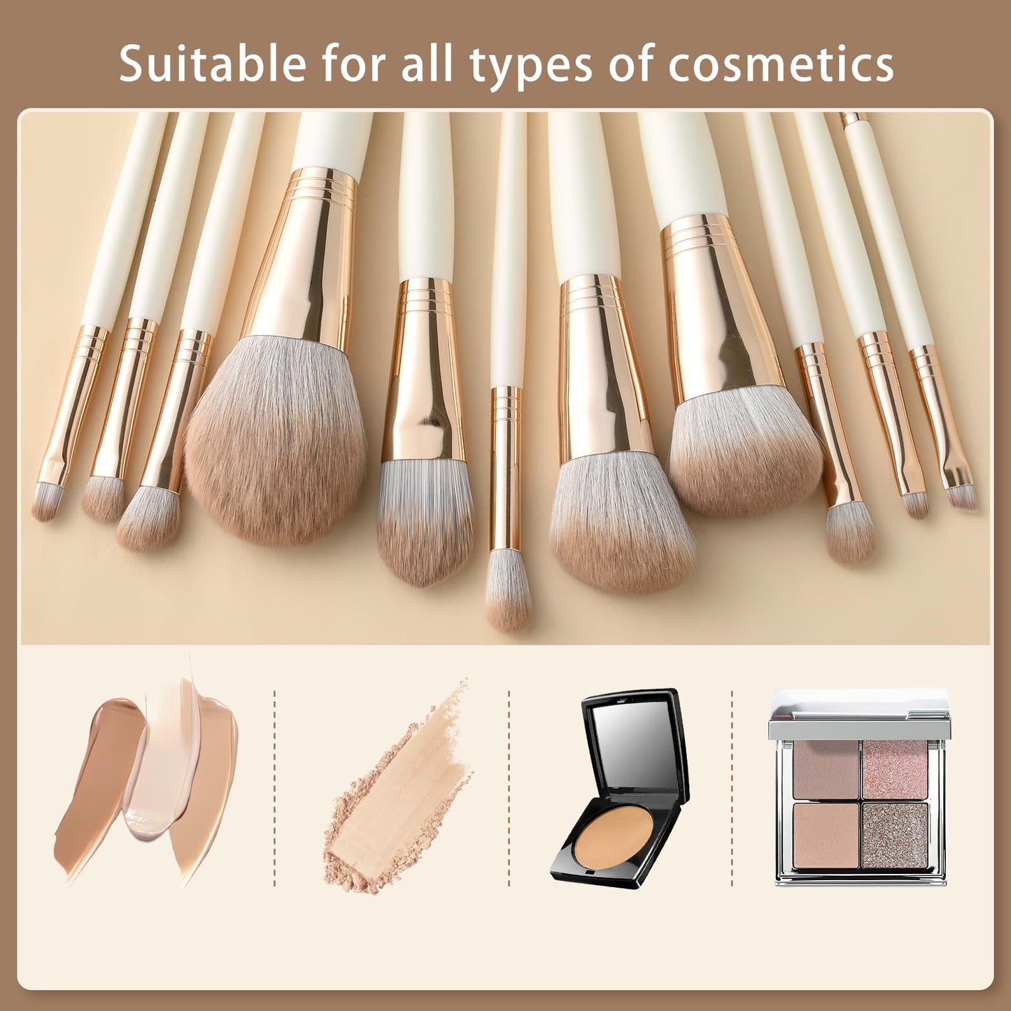 Makeup Brushes, 11pcs Makeup Brusheas Set with Wooden Handle, Include Foundation, Concealer, Blush, Eyeshadow, Eyeliner, Powder, Highlighter, Blending, Face Brush Set