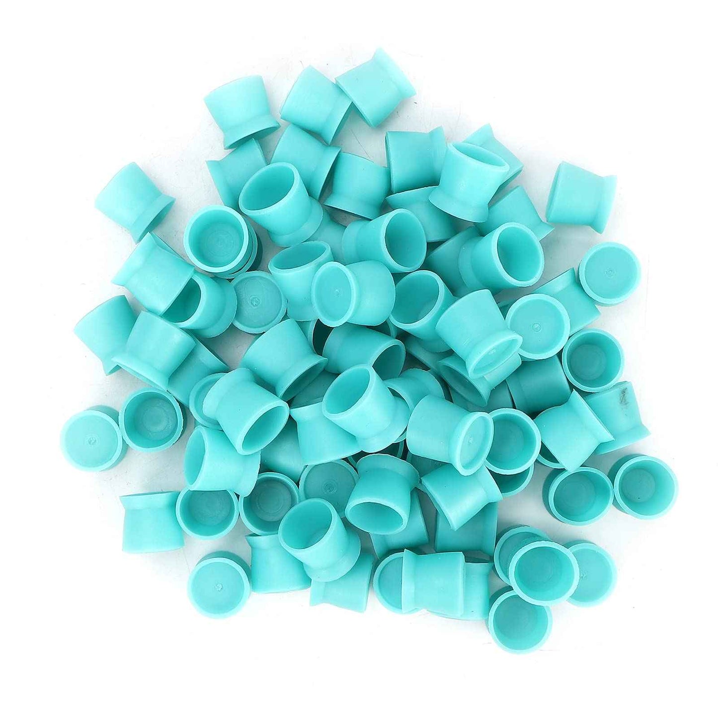 300pcs Ink Cups, Eyebrow Lip Color Cup Silicone Multipurpose Disposable Pigment Cups Ink Paint Cup for Ink Supplies(Blue)