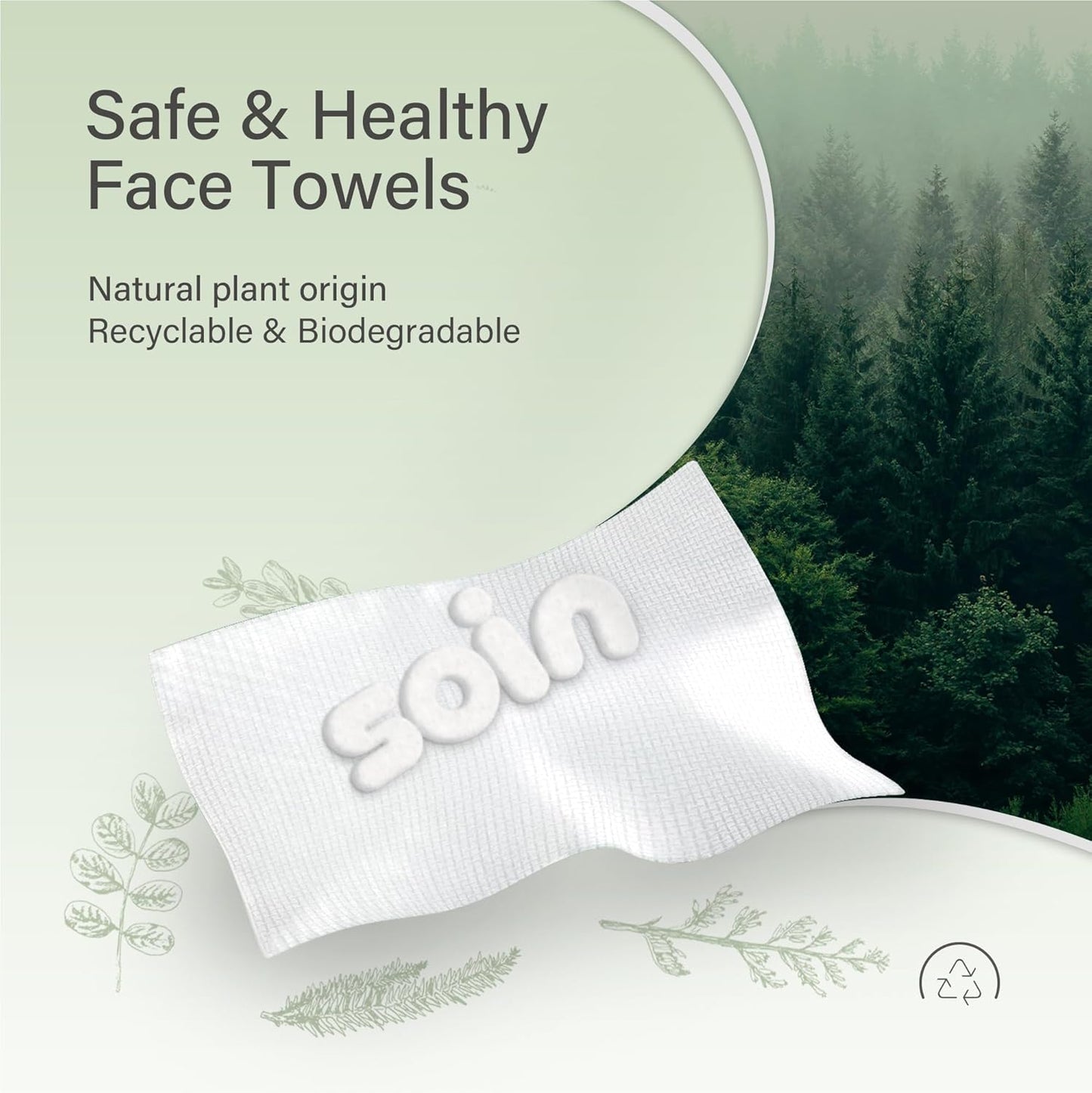 Facial Towels - Large Makeup Remover Towelettes | 11.8 x 9.8 Inch, 200 Count Value Pack