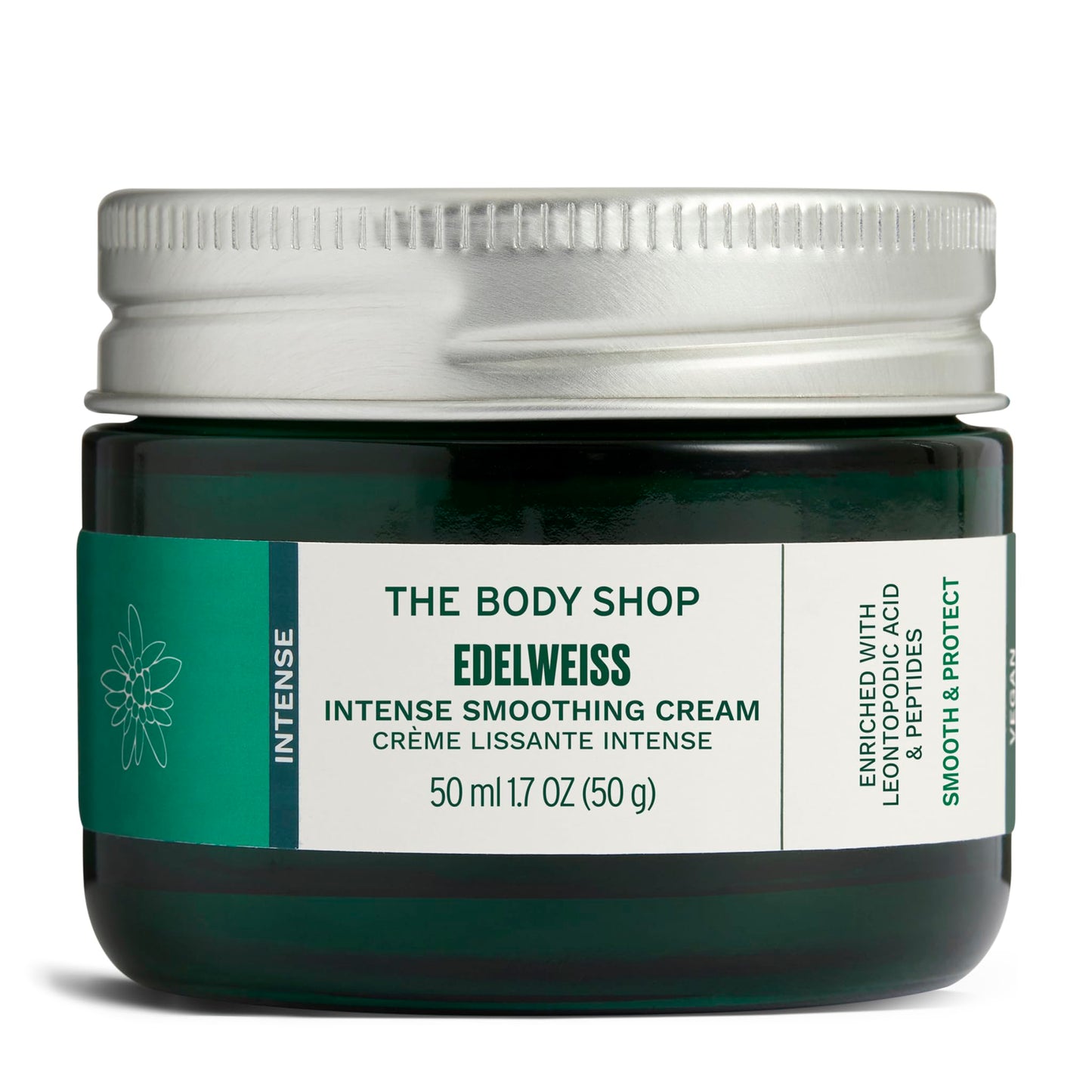 The Body Shop Edelweiss Intense Smoothing Cream – Nourishing Day Cream – Moisturizes and Hydrates Skin – Vegan – 50ml