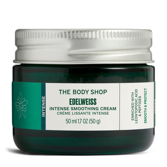 The Body Shop Edelweiss Intense Smoothing Cream – Nourishing Day Cream – Moisturizes and Hydrates Skin – Vegan – 50ml