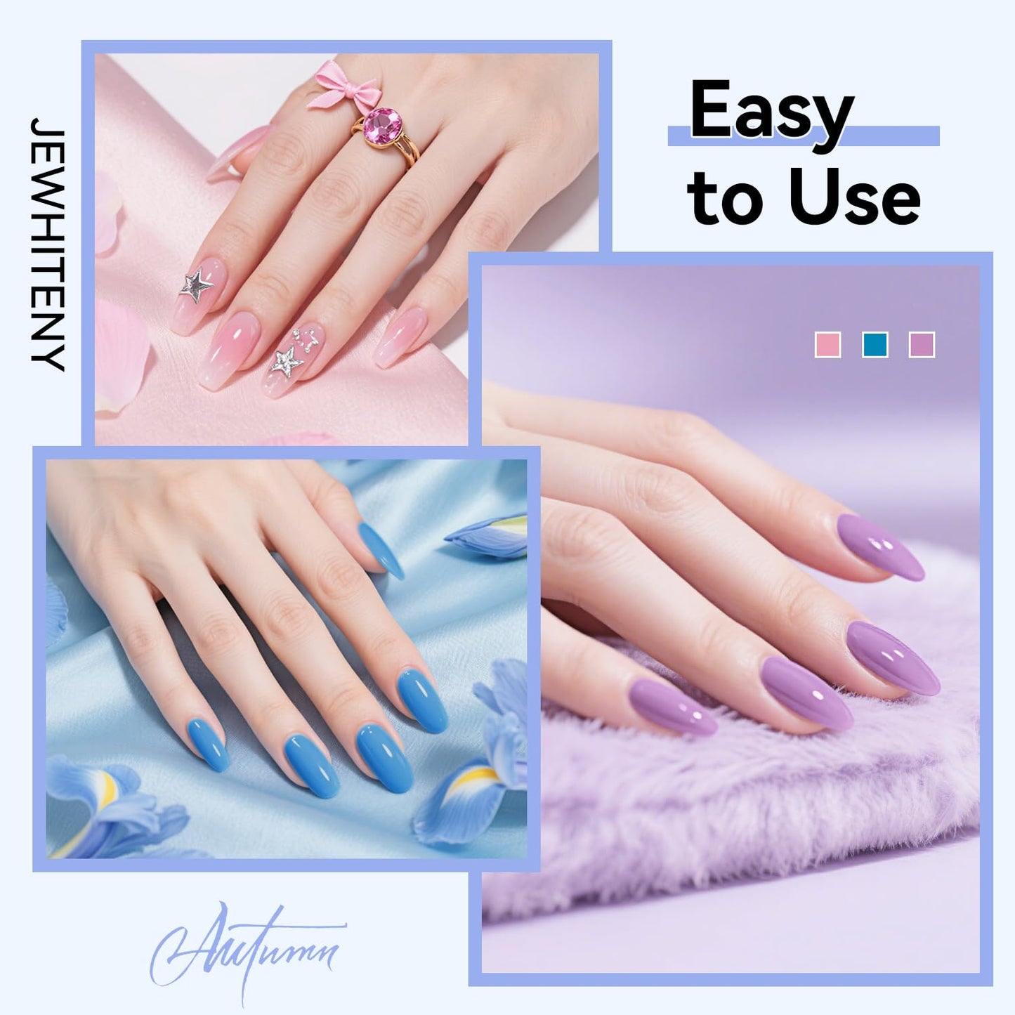 JEWHITENY 28 Colors Poly Nail Gel Set - 15ml Nude Pink Brown Black Grey Blue Yellow Tones for French Manicure DIY Nail Art Salon & Home Use Holiday Gift