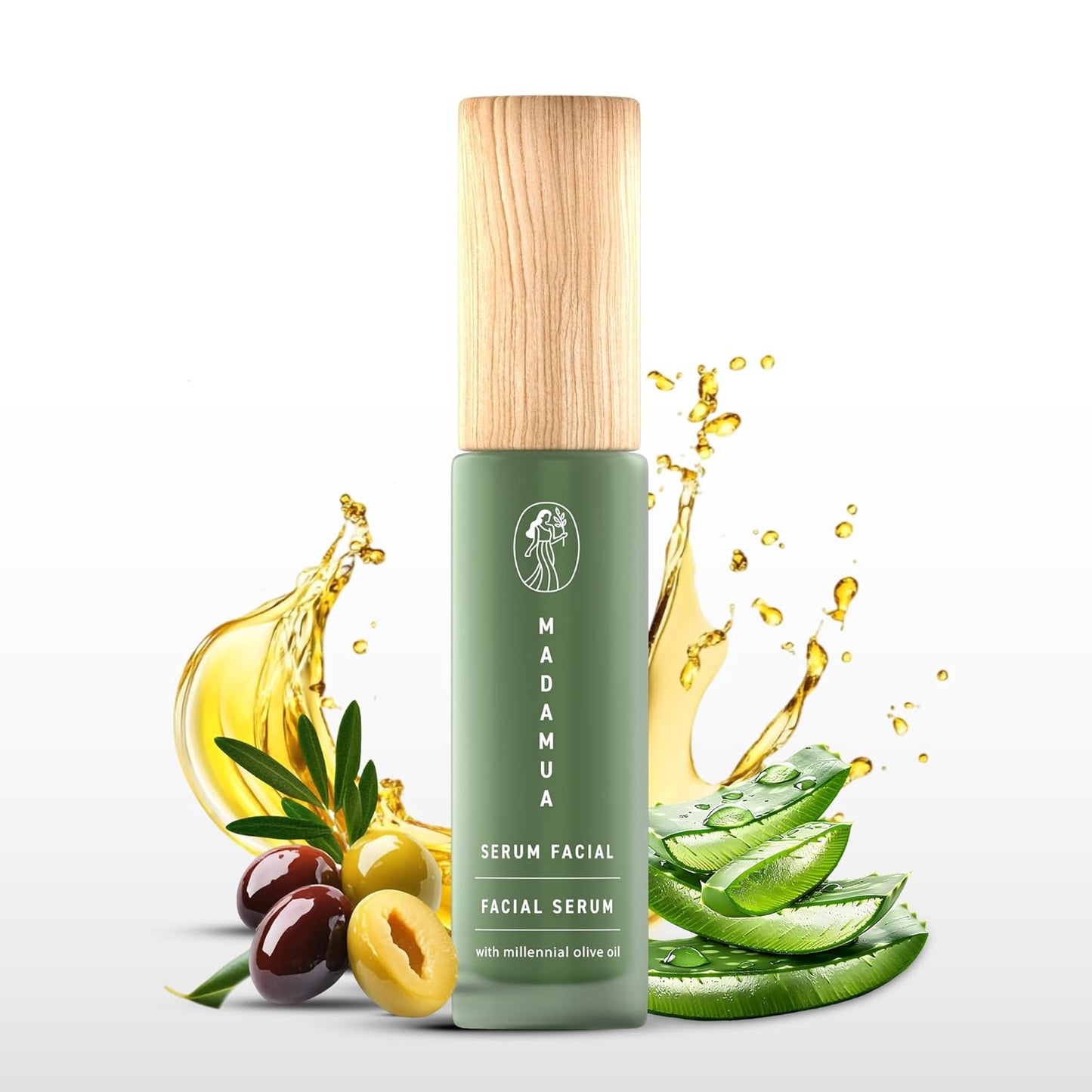 Organic Face Serum - Hydrating Serum with Millennial Olive Oil & Violet Extract | Glowing Skin & Moisturizing for All Skin Types
