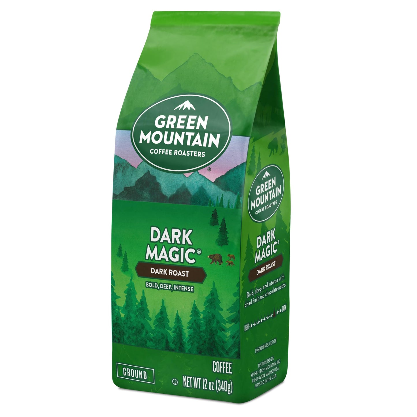 Green Mountain Coffee Roasters, Dark Magic, Ground Coffee, Dark Roast, Bagged 12oz.