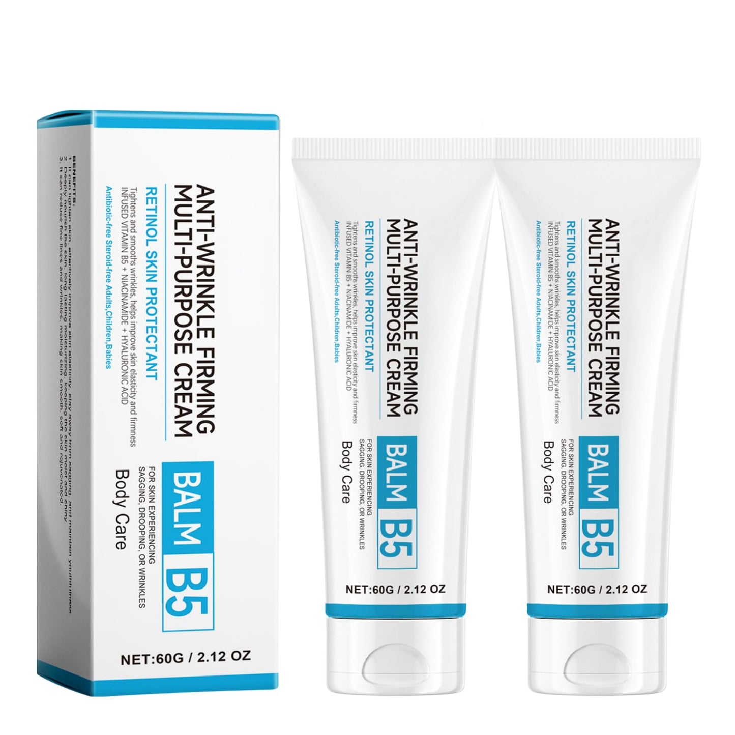 MrCuvaryas 2PCS B5 Firming Youth Cream, Body and Face Moisturizer, Anti-Aging Tightens & Smooths Wrinkles, Skin Barrier Repair, Improve Skin Elasticity & Firmness, Intense Hydration
