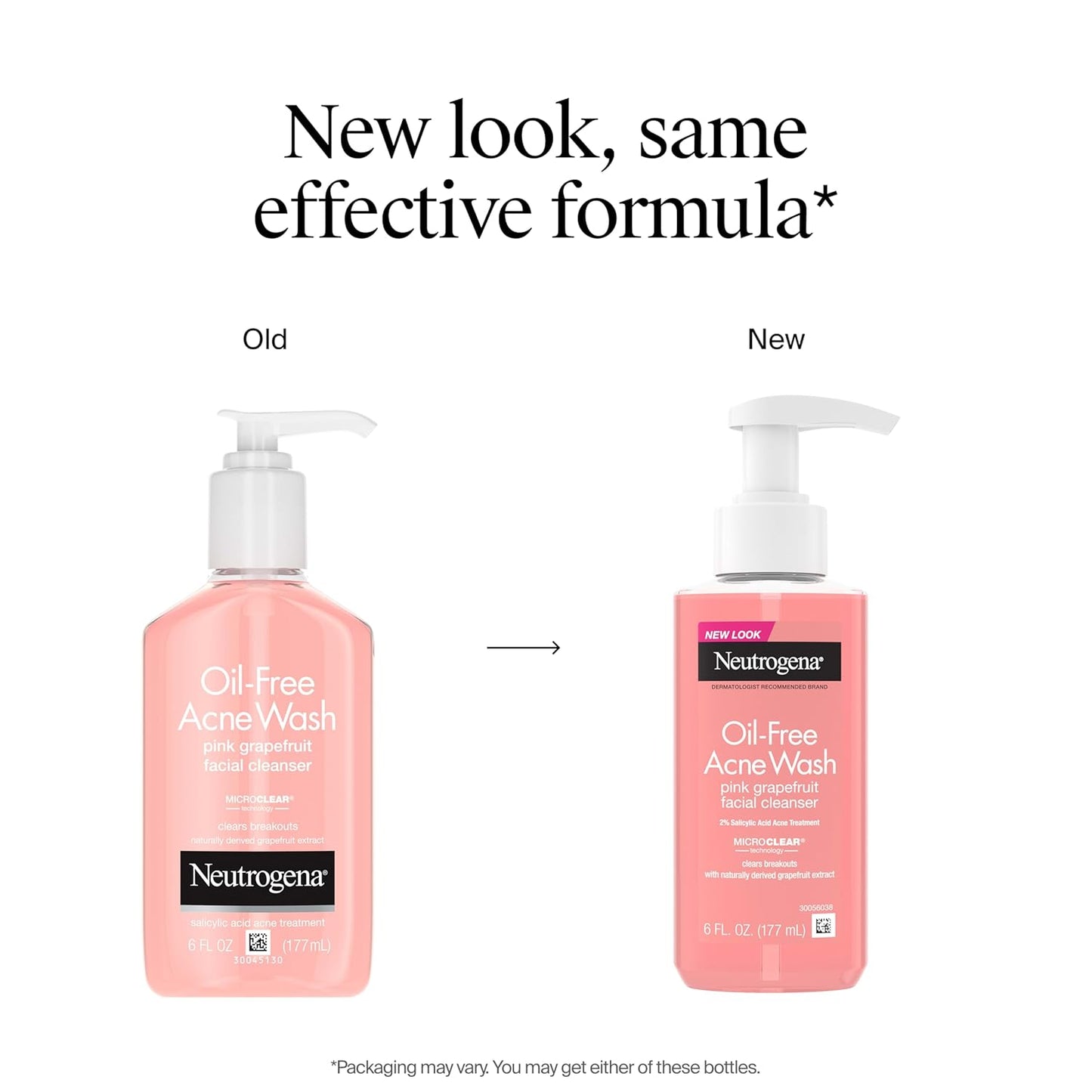 Neutrogena Oil-Free Pink Grapefruit Acne Wash - 2% Salicylic Acid & Vitamin C | 6 fl. oz, 3 Pack