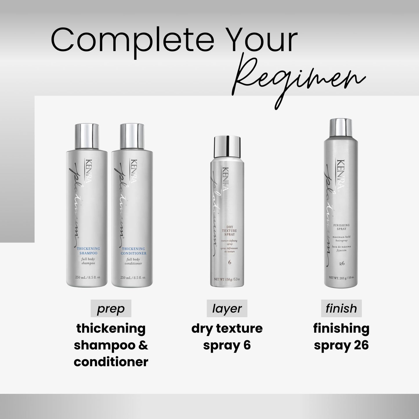Kenra Platinum Dry Texture Spray 6 Bundle | Texture Defining Styler| Increases Texture & Fullness| Absorbs Oils & Impurities| Ultra-Lightweight, Non-Drying Formulation| All Hair Types| 5.3 oz + 1.5 oz