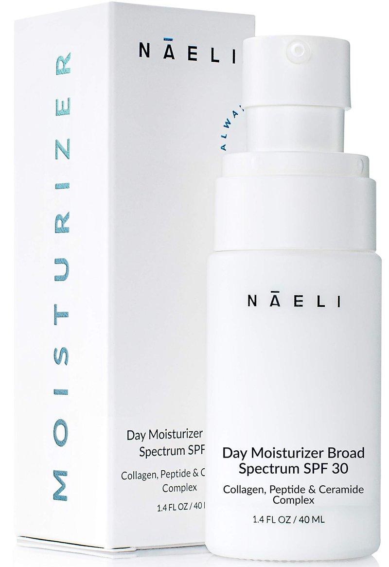 NAELI Face Moisturizer with SPF 30, Anti Aging Collagen & Peptide Cream, Reduces Wrinkles - Lightweight Skin Hydration with Hyaluronic Acid, Paraben Free & Non-Comedogenic Sunscreen, 1.4 oz