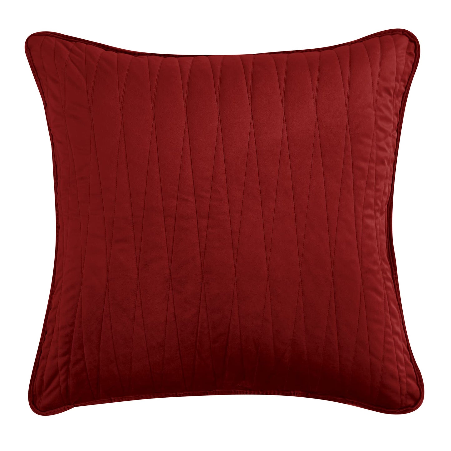 Brielle Home Premium Heavy Velvet Square Sham, Euro 26" x 26, Burgundy