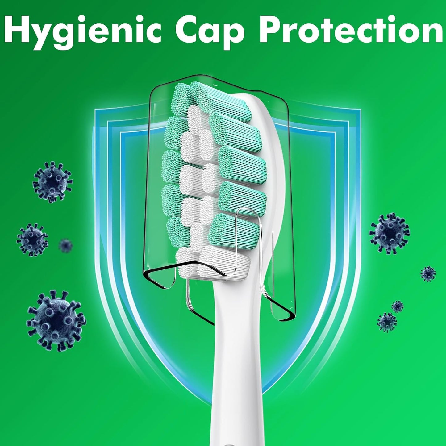 Philips Sonicare Replacement Brush Heads - Compatible with C1, C2, 4100, 5100, 6100 - 8 Pack White