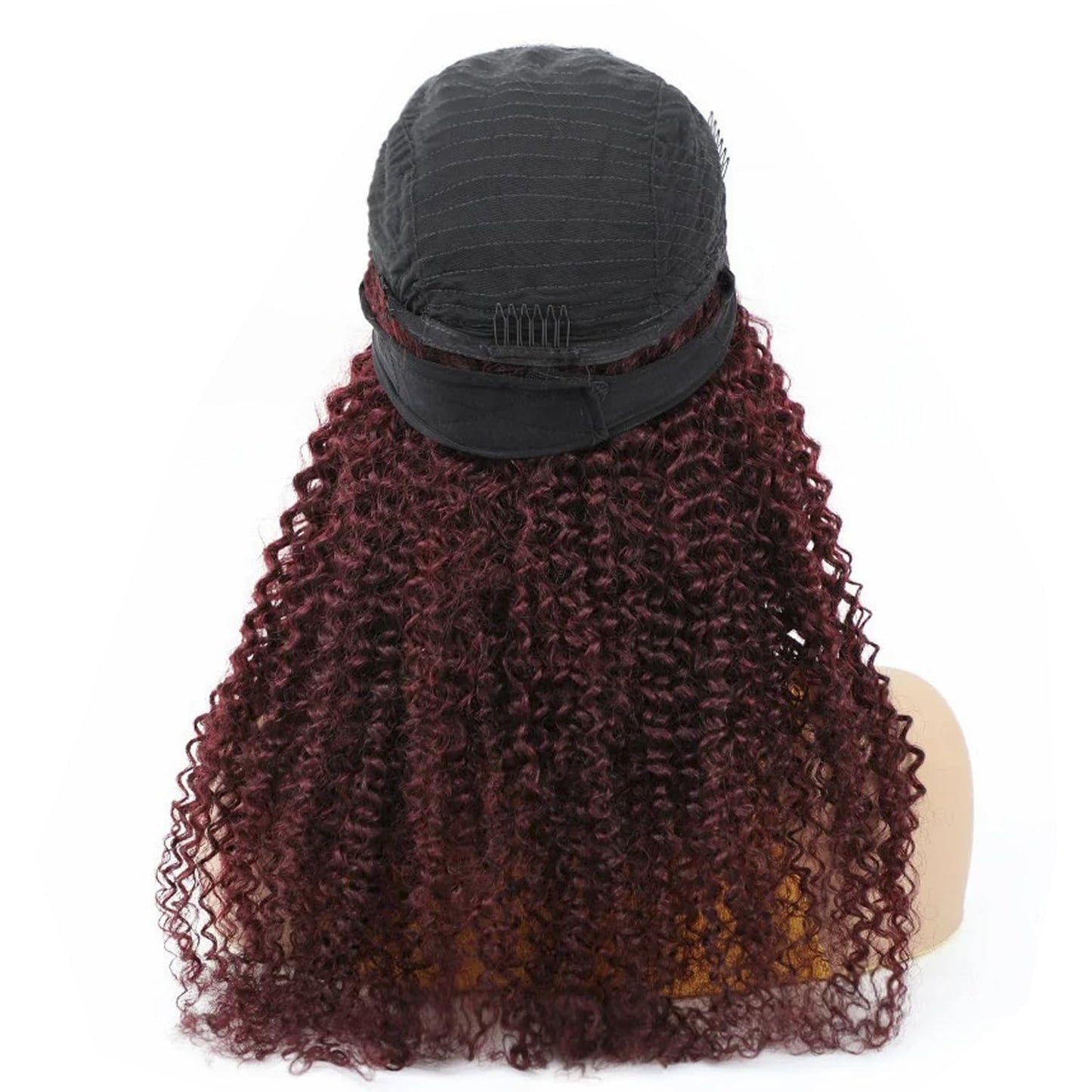 Bellarayine Headband Wig Human Hair Deep Wave Human Hair Headband Wig Glueless Curly Hair Human Hair Wigs None Lace Front Wigs for Black Women Human Hair (14inch,99J)