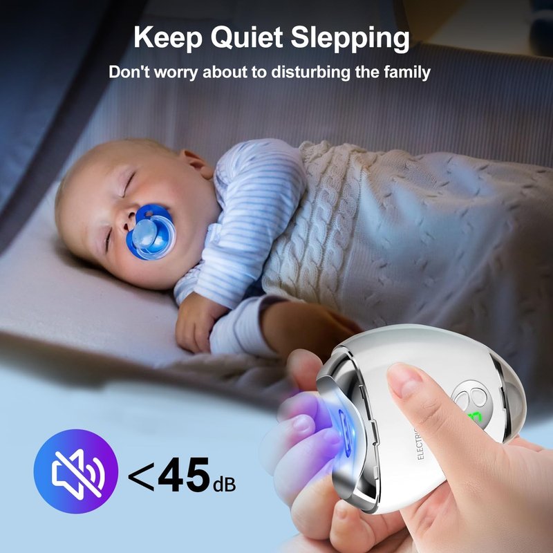 Electric Nail Clipper - LED Light & 3 Speed Rechargeable Fingernail Trimmer | Safe for Babies, Seniors & Adults