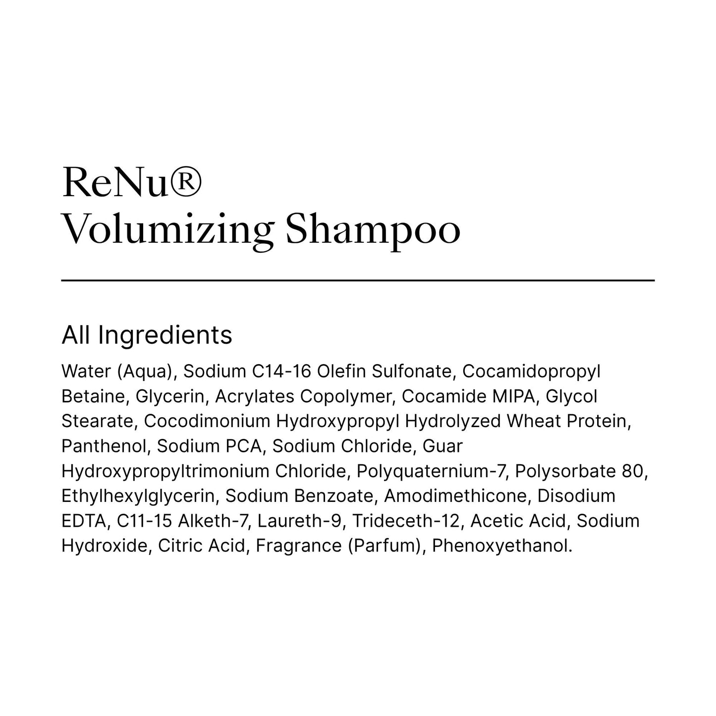 Nu Skin Renu Volumizing Shampoo | Lightweight Daily Cleanser for Thicker, Fuller Hair | Color-Safe, Frizz-Control Formula | For Fine and Thinning Hair | 33.8 fl oz