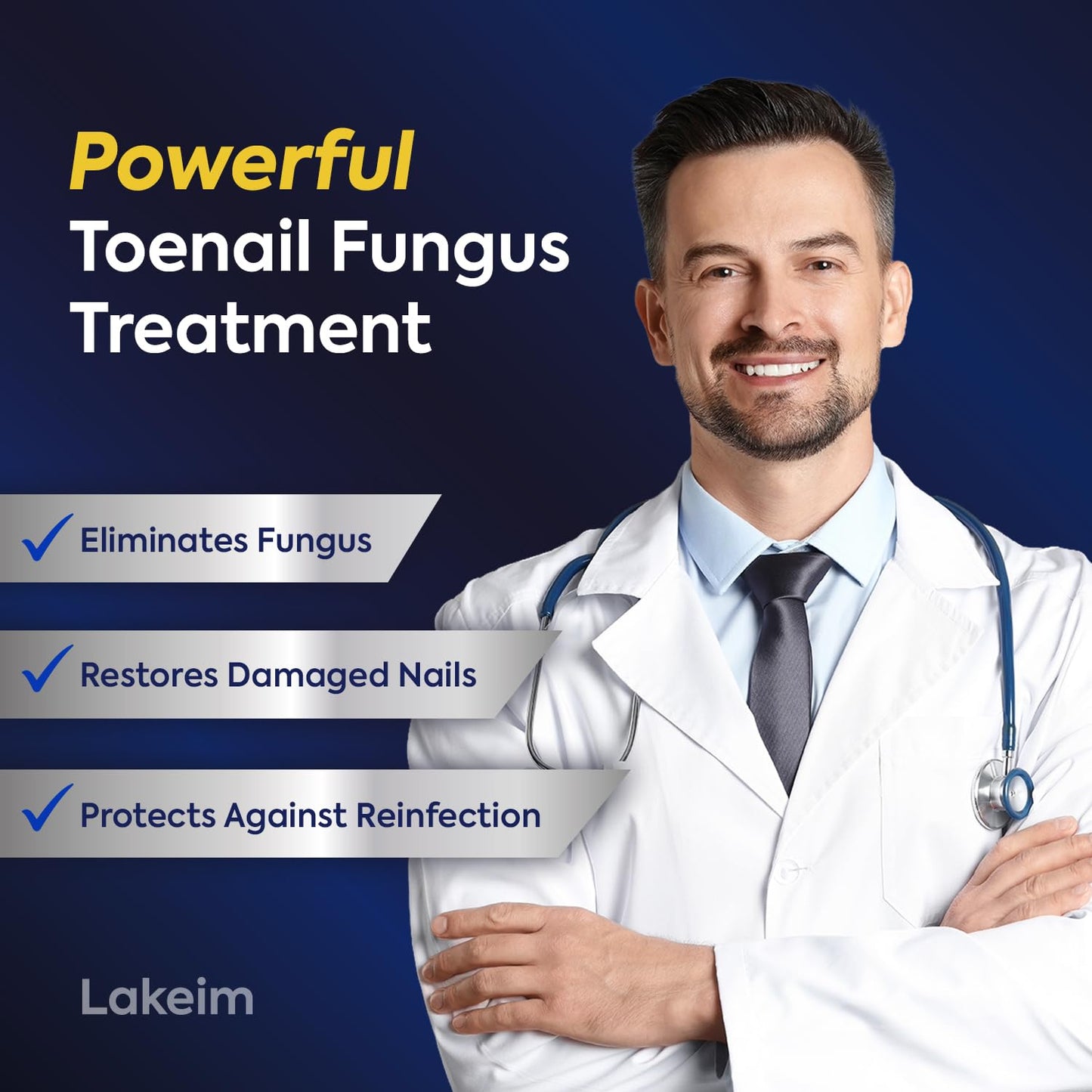 Toenail Fungus Treatment Extra Strength: 25% Undecylenic Acid & Tea Tree Oil - Repairs Yellow Thick Brittle Toe and Fingernails - 2 Bottles with 14 Patches