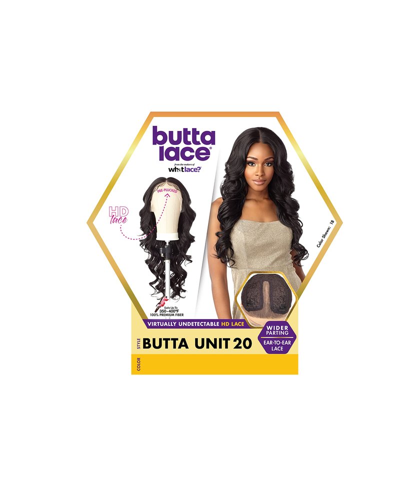 Sensationnel Butta Lace Wigs - Unit 20 Extra Wide 5 Inch Deep Parting Synthetic Preplucked Hairline Glueless Lacefront (2 DARKBROWN)
