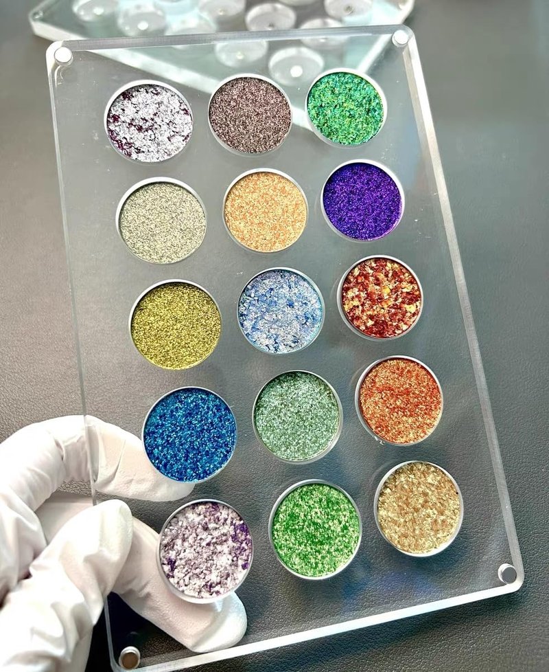 UDTIP New EMPTY Magnetic Eyeshadow Palette DIY Acrylic All Transparent Elegant Eye Shadow Makeup Palette 26mm*15 holes