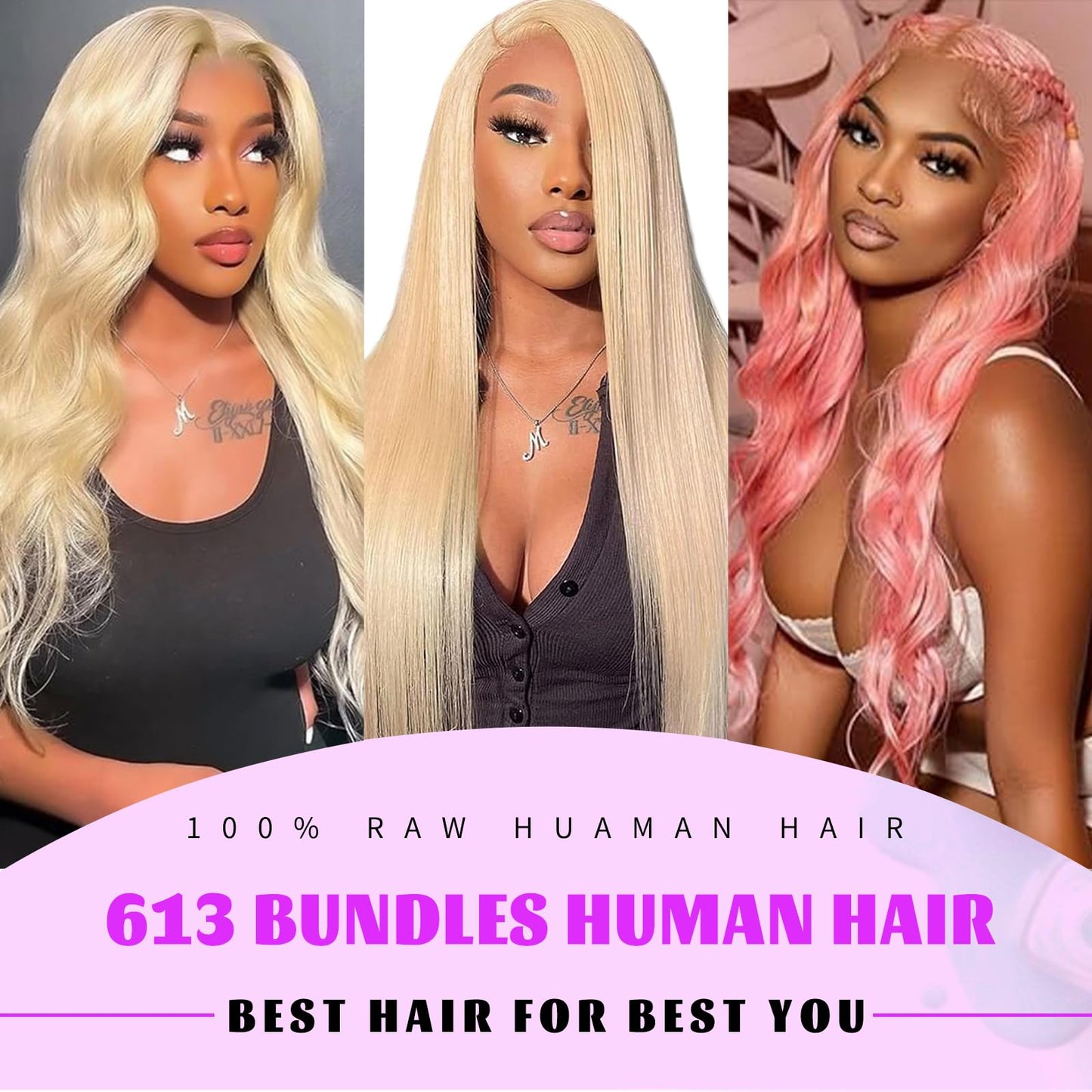 VICYAO 613 Body Wave Bundles 20 Inch Blonde Human Hair Extensions 100% Unprocessed 12A Grade Brazilian Virgin Raw Weave Bundles Human Hair 1 Bundles Blonde Body Wave