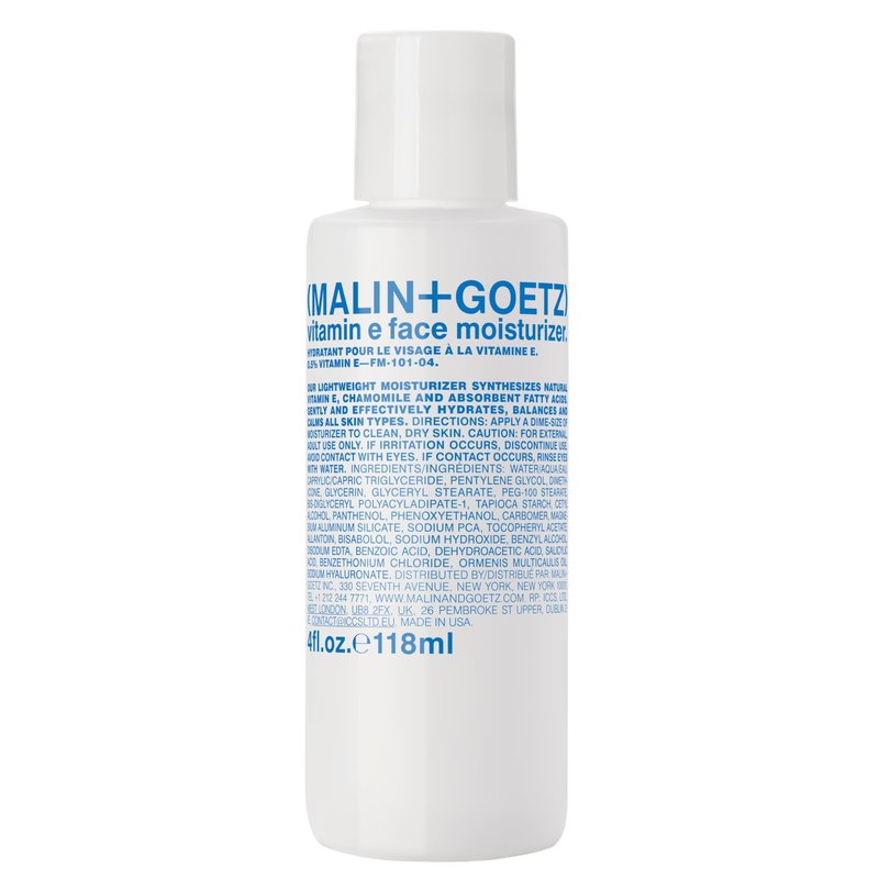MALIN+GOETZ Vitamin E Face Moisturizer | Lightweight Hydrating Daily Face Cream Balancing All Skin Types | Fragrance-Free, Vegan | 4 Fl Oz