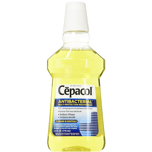 Cepacol Antibacterial Multi-Protection Mouthwash Original- 24 oz, Pack of 5