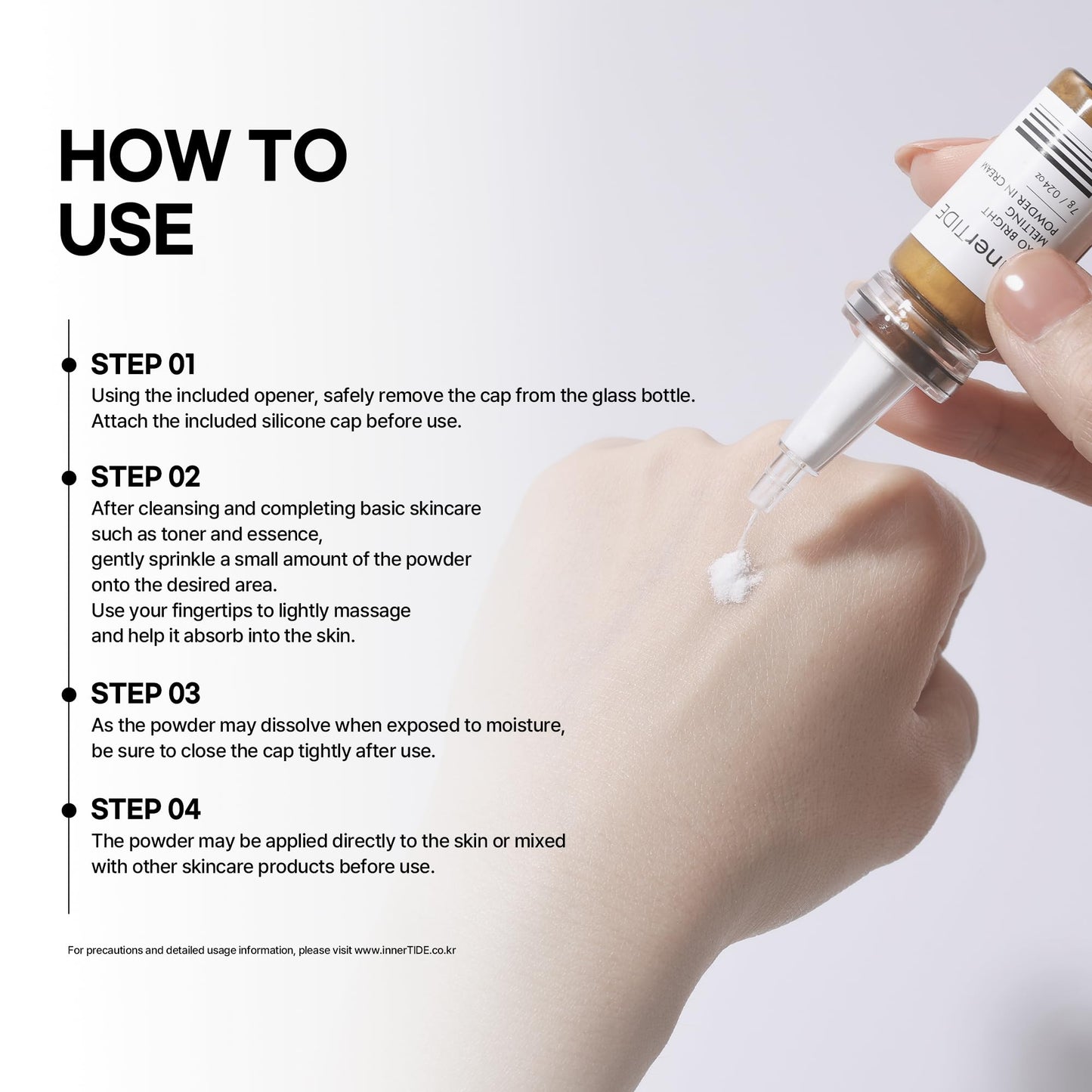 innerTIDE Exo Bright Melting Powder in Cream - 200 Million Exosomes, Glutathione, Collagen, Niacinamide | Hydrating, Barrier Repair, Brightening, Anti-Wrinkle, Pore Care | Korean Skin care 0.24oz / 7g