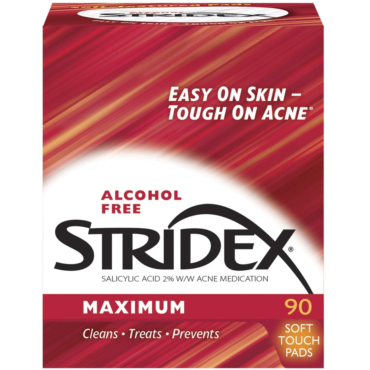 Stridex Daily Care Acne Pads with Salicylic Acid, Maximum Strength, 90 ea - 2pc